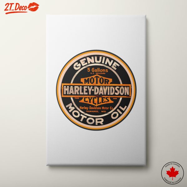 Harley Davidson Genuine Motor Oil Vintage Artwork