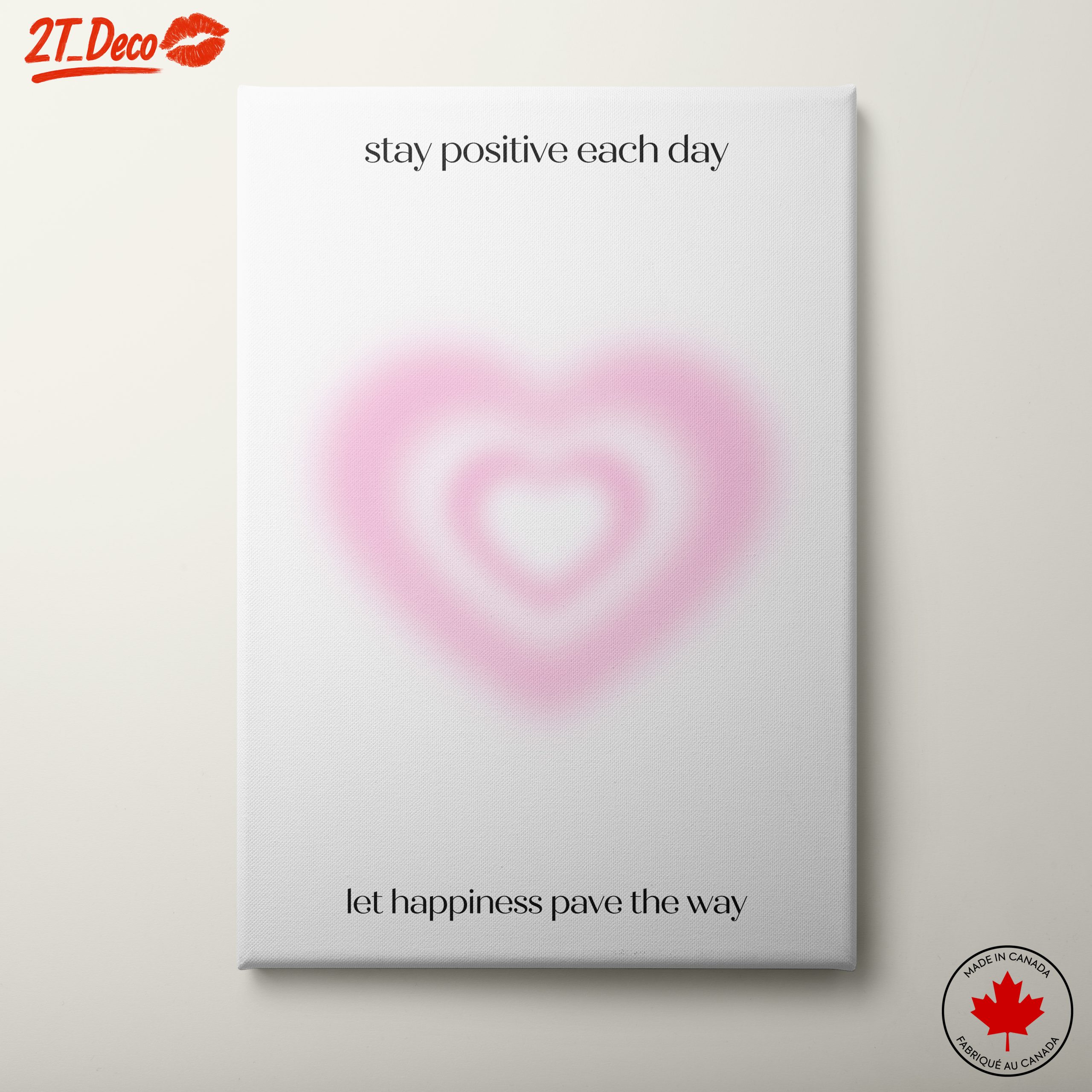 Inspirational Heart Shape Art with Positive Quotes