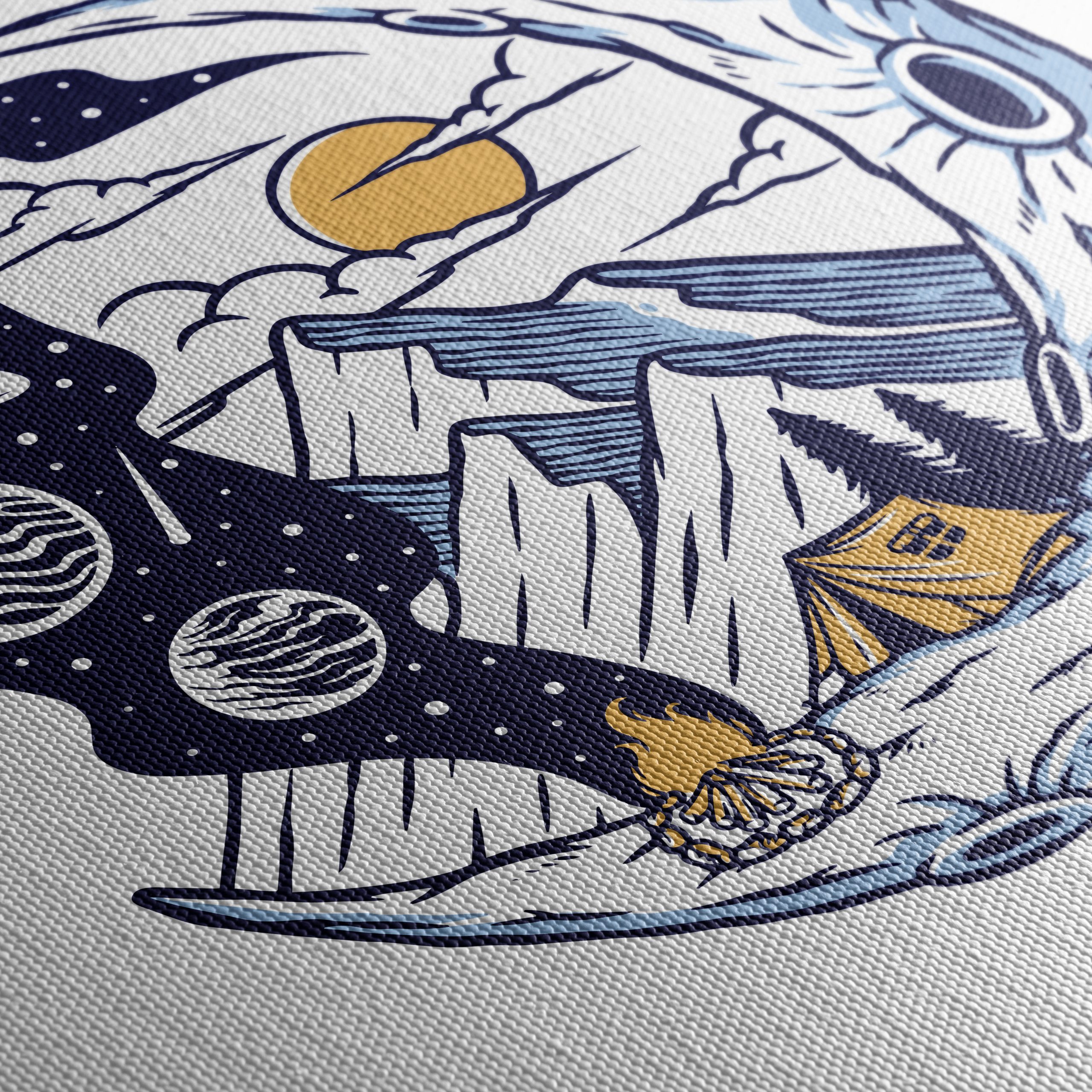 Celestial Landscape with Mountains and Stars - Image 5