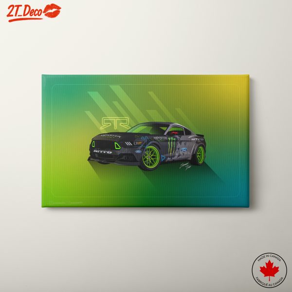 Stylized Classic Racing Car Artwork
