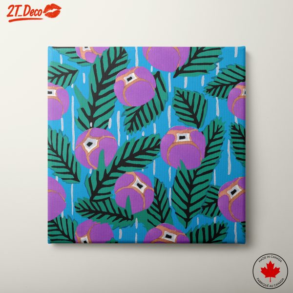 Vibrant Botanical Leaf and Flower Pattern