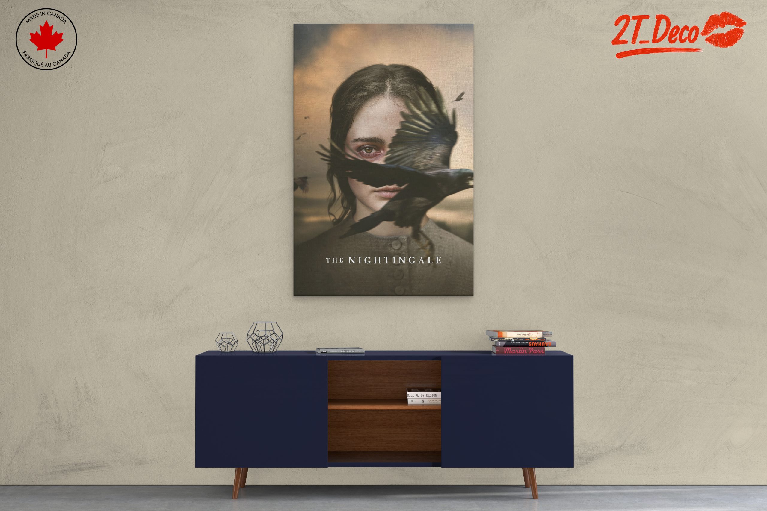 Surreal Female Portrait with Birds - Image 3