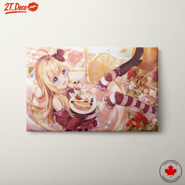 Anime Character Enjoying Dessert