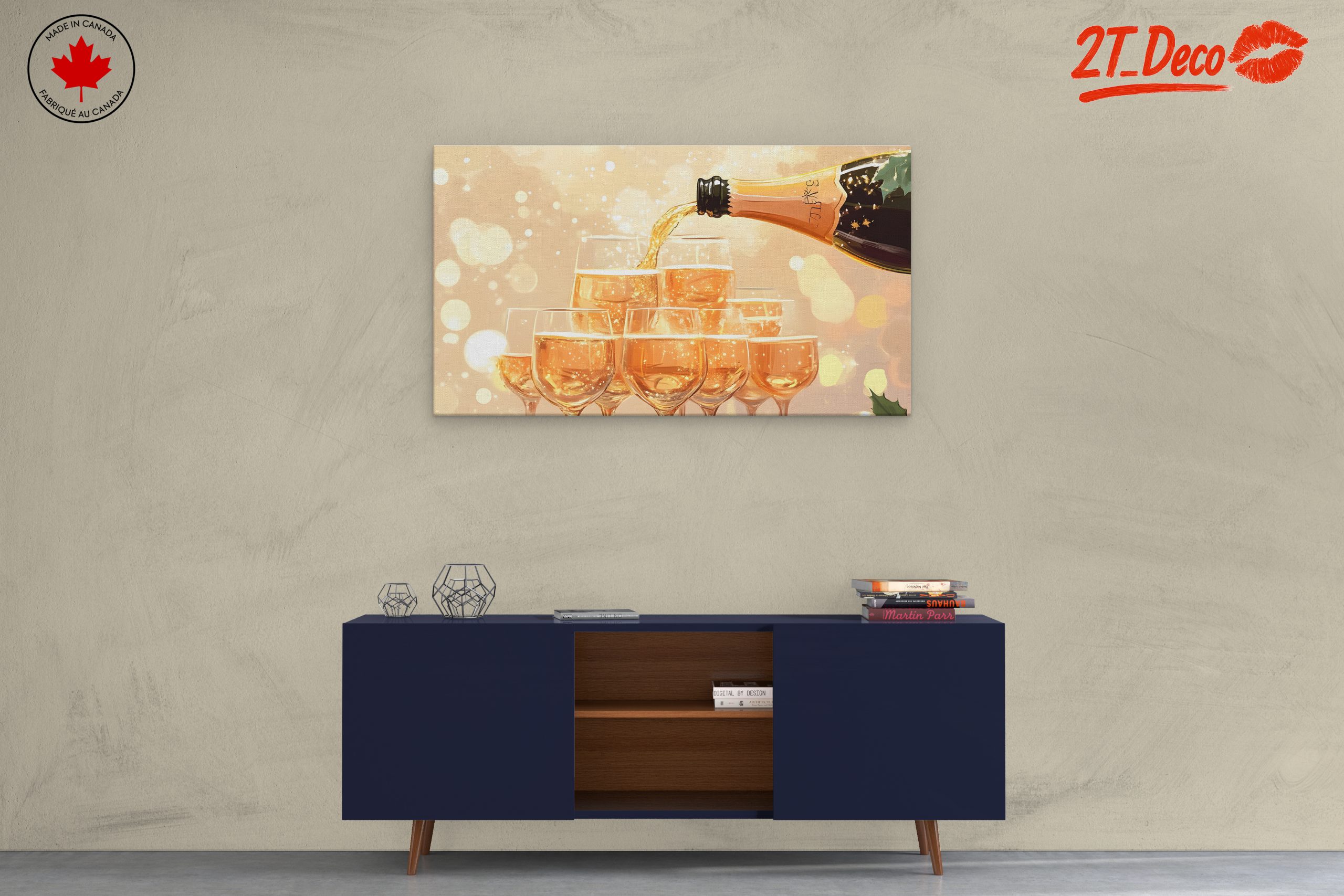 Sparkling Champagne Celebration Art - Image 3