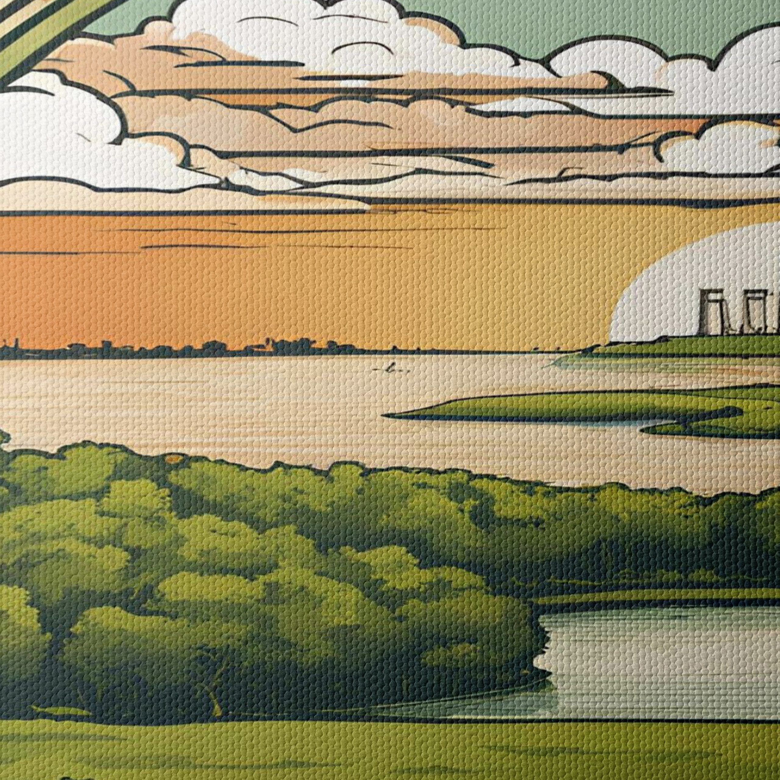 Serene Adventure Landscape with River and Island - Image 4