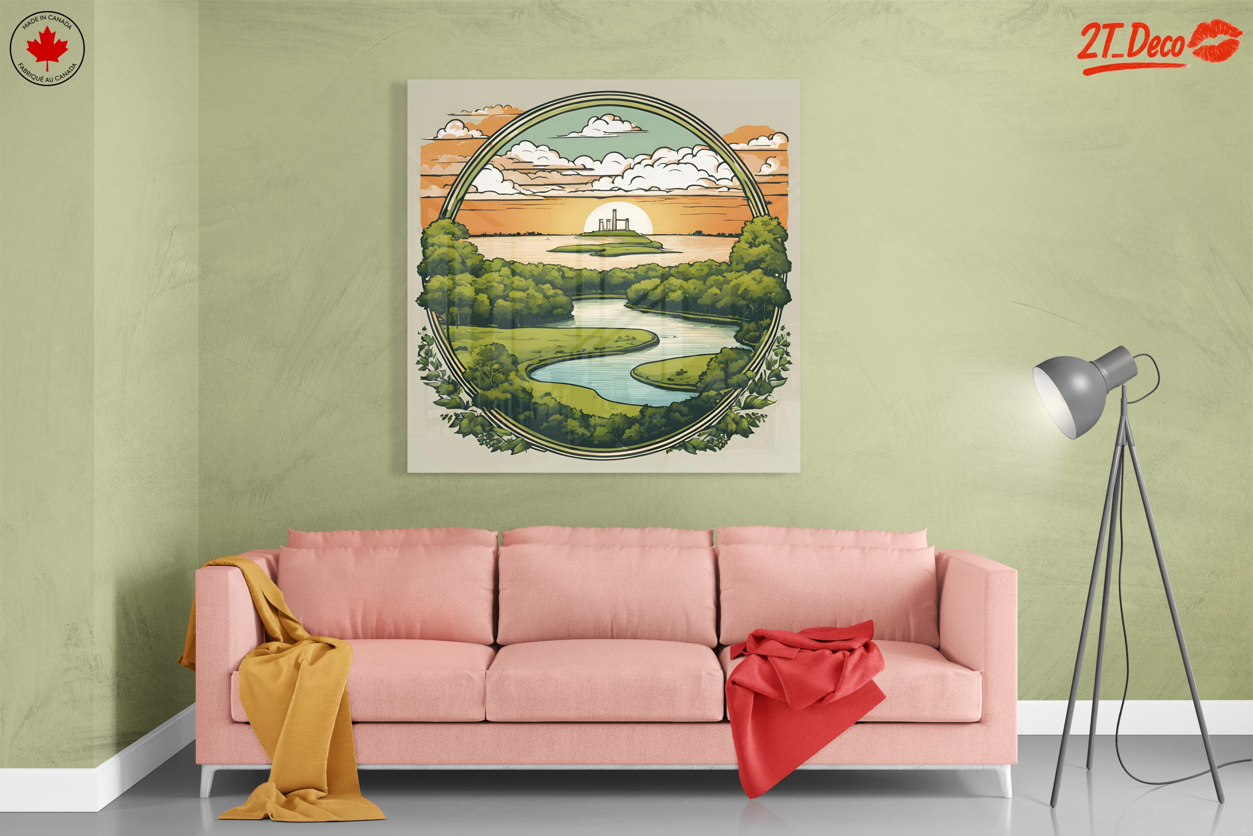 Serene Adventure Landscape with River and Island - Image 7