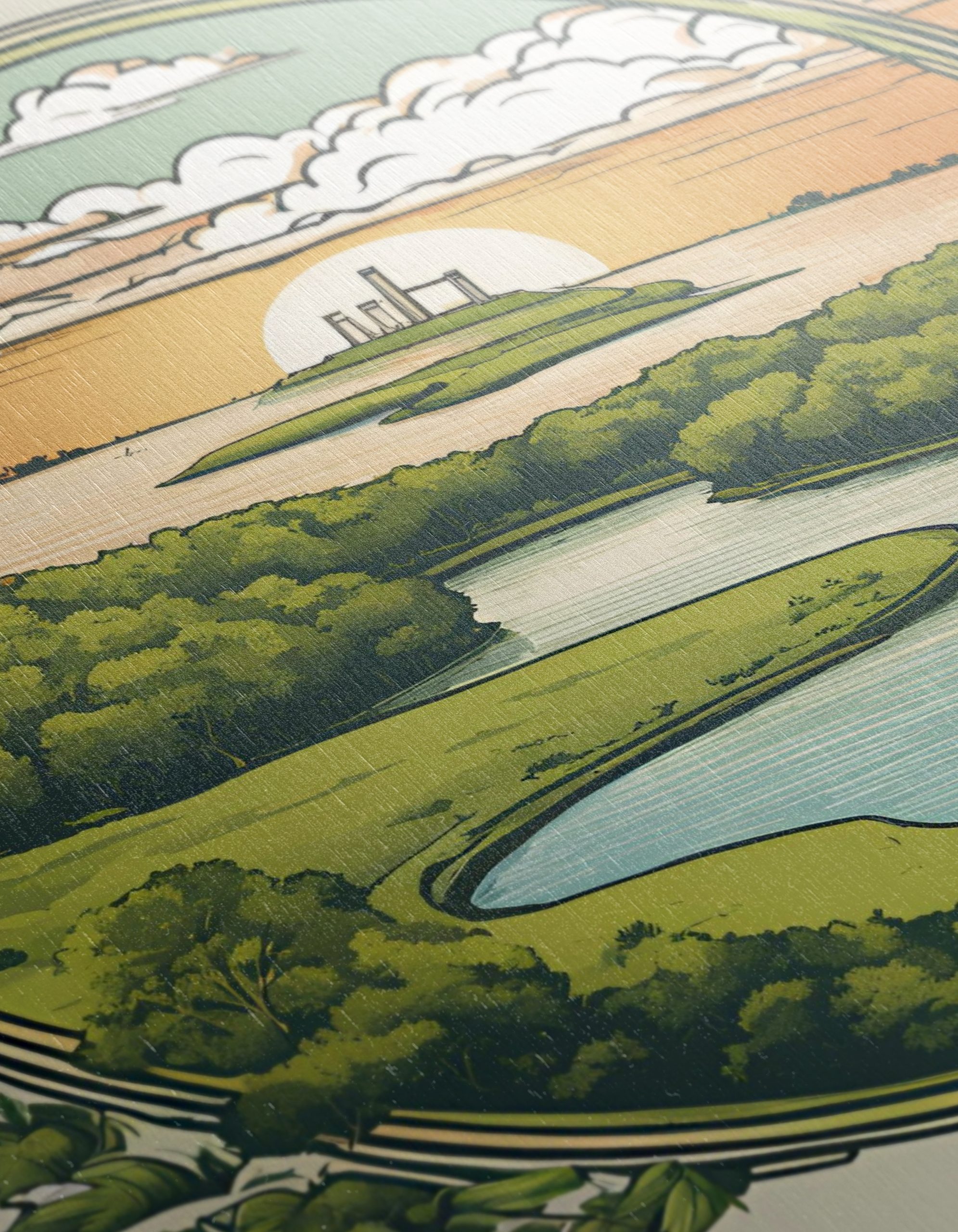 Serene Adventure Landscape with River and Island - Image 12