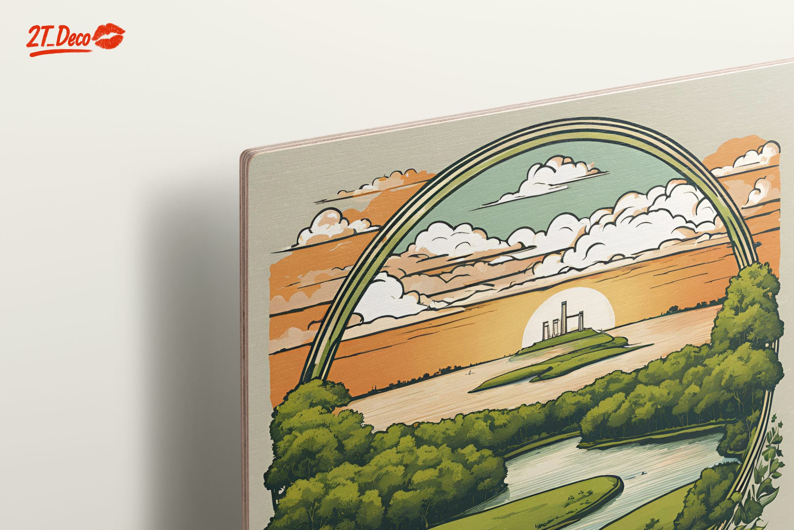 Serene Adventure Landscape with River and Island - Image 15