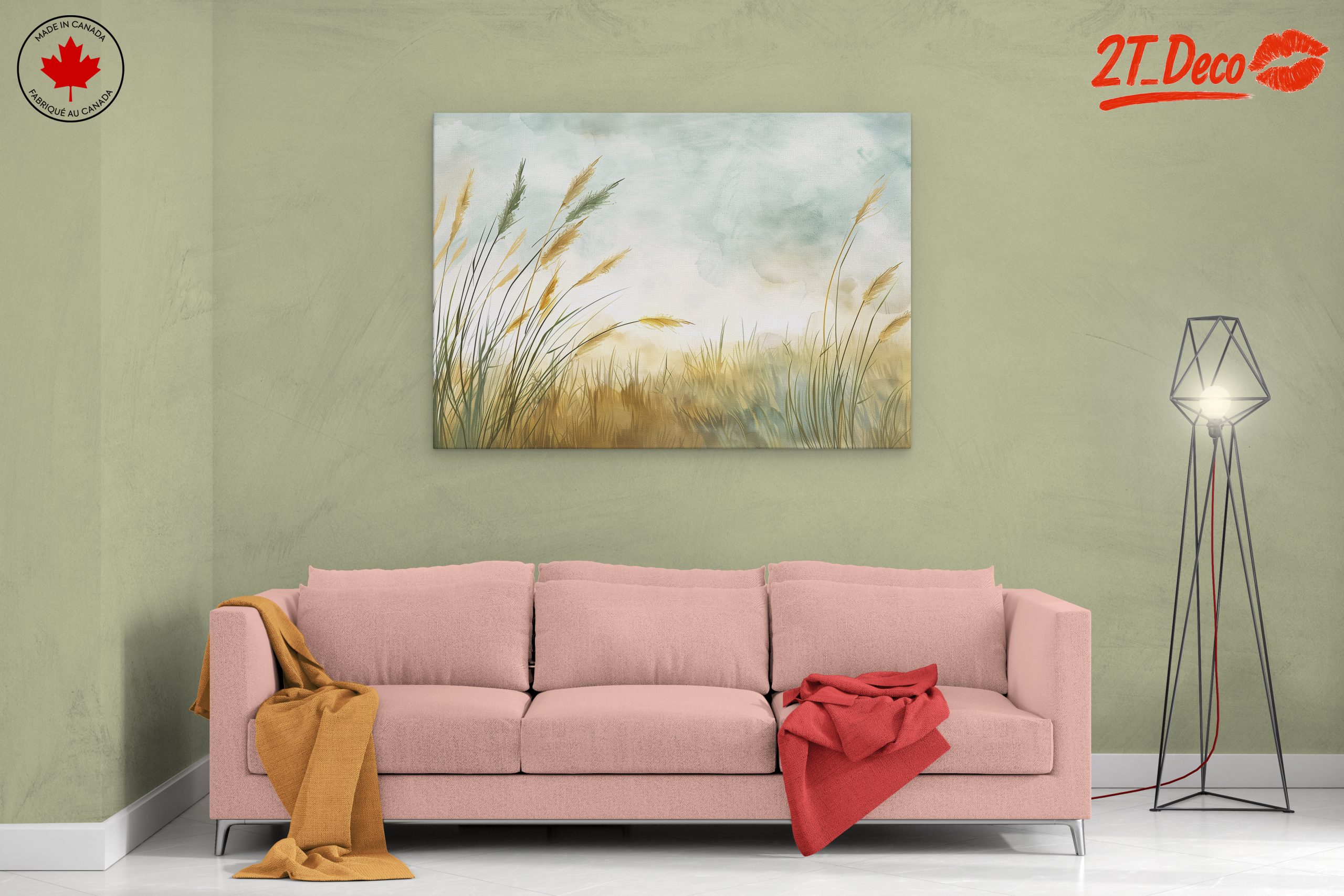 Soft Abstract Landscape with Grasses - Image 2