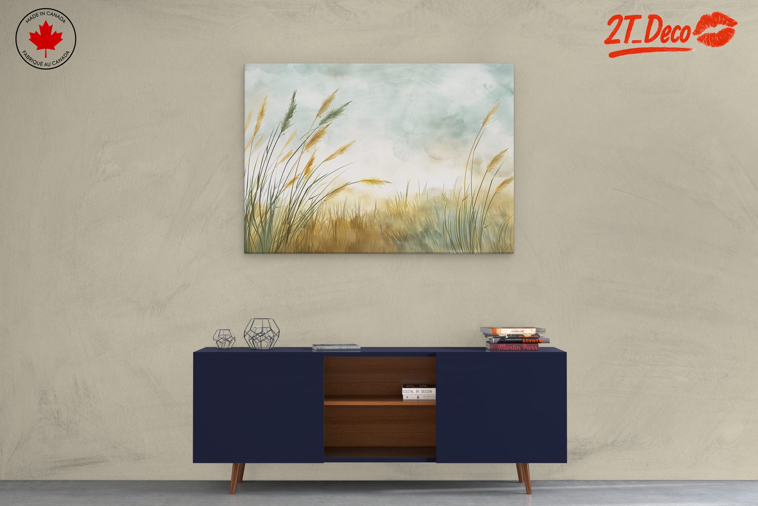 Soft Abstract Landscape with Grasses - Image 3
