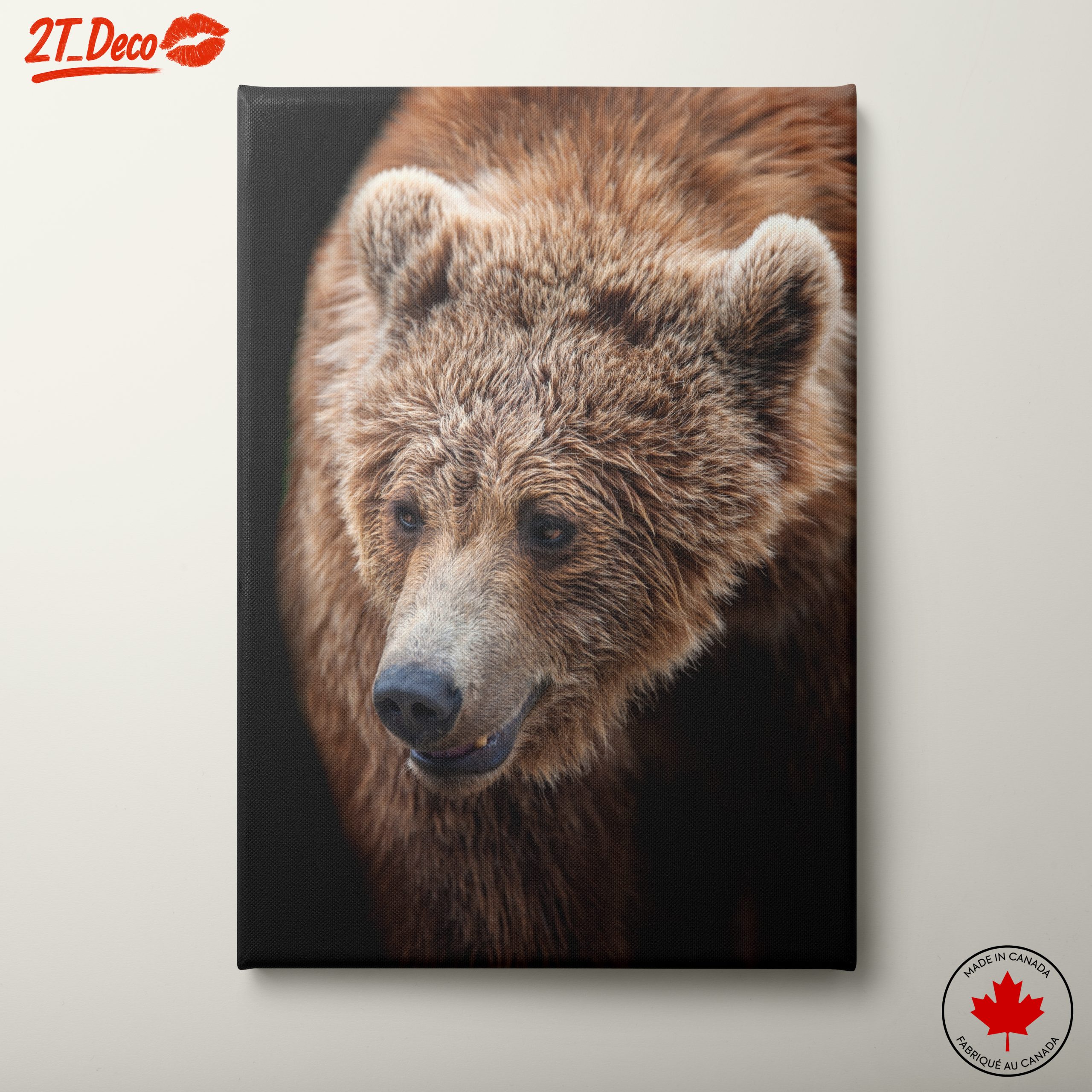 Realistic Bear Portrait Wall Art
