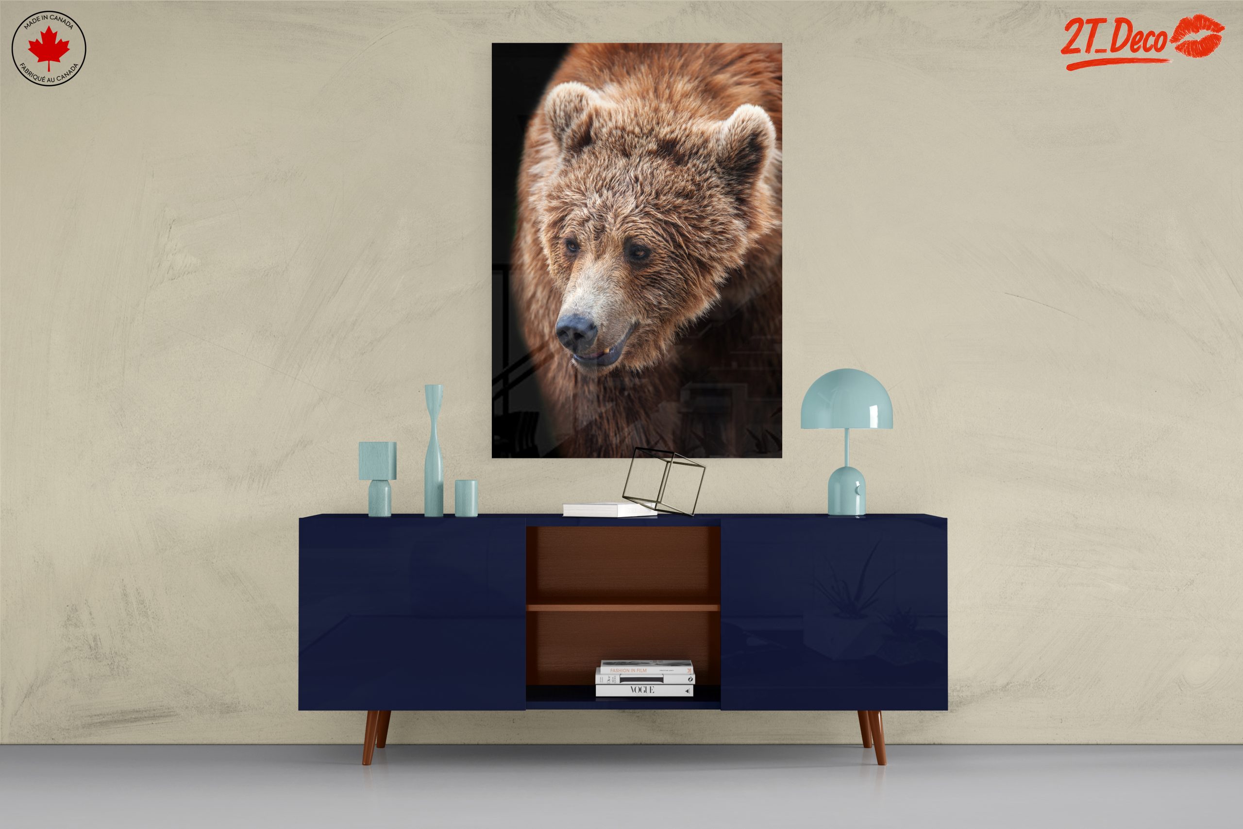 Realistic Bear Portrait Wall Art - Image 8