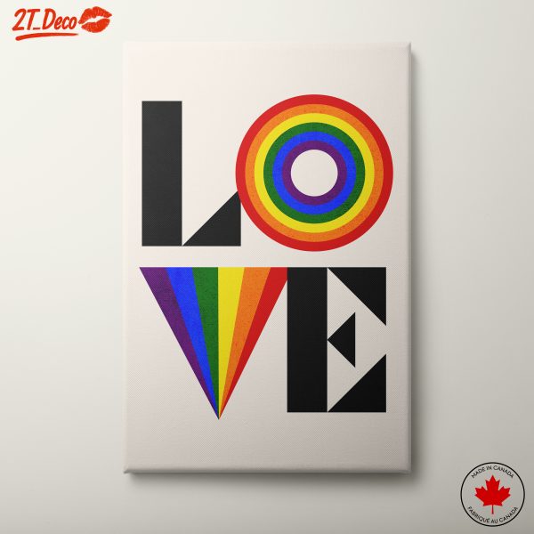 Colorful Love Typography Design for Modern Spaces