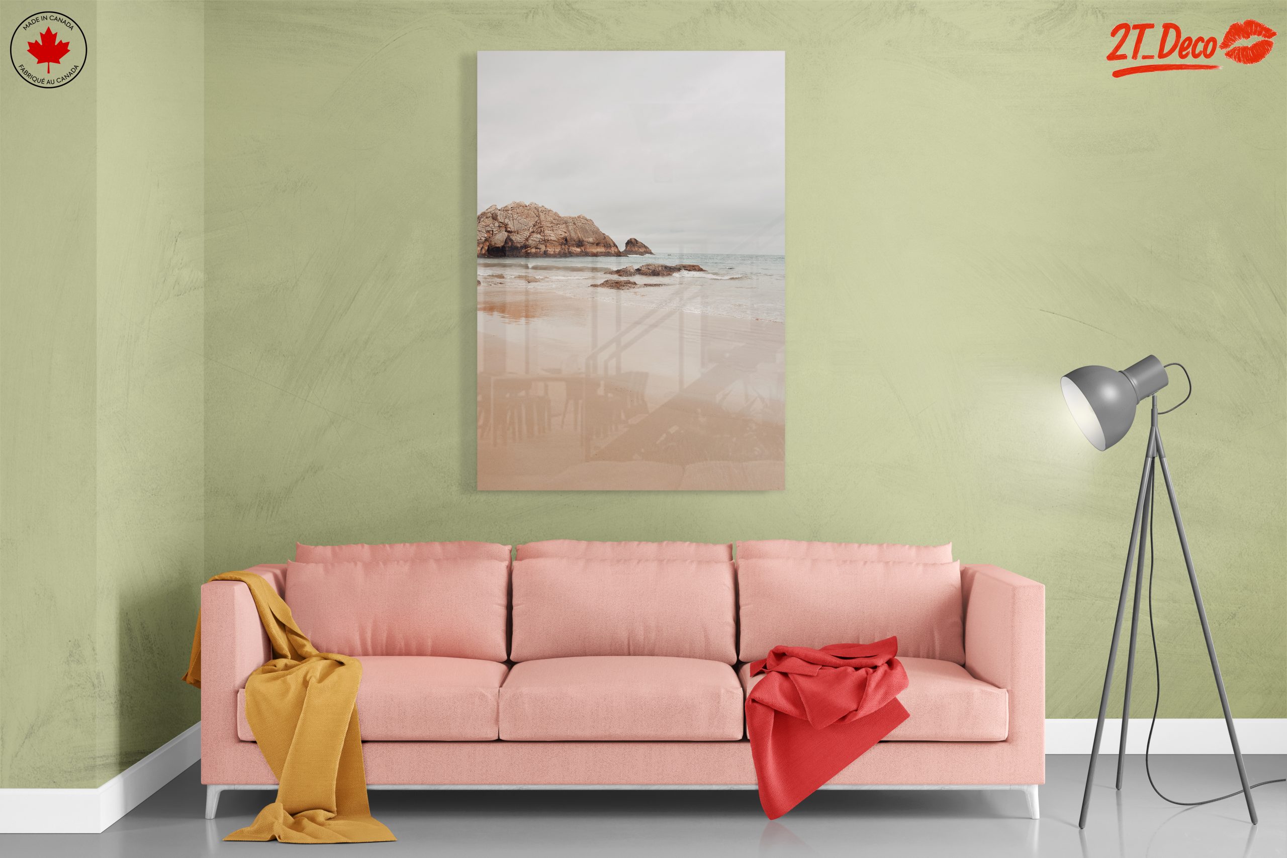Serene Beach Landscape with Rocks - Image 7