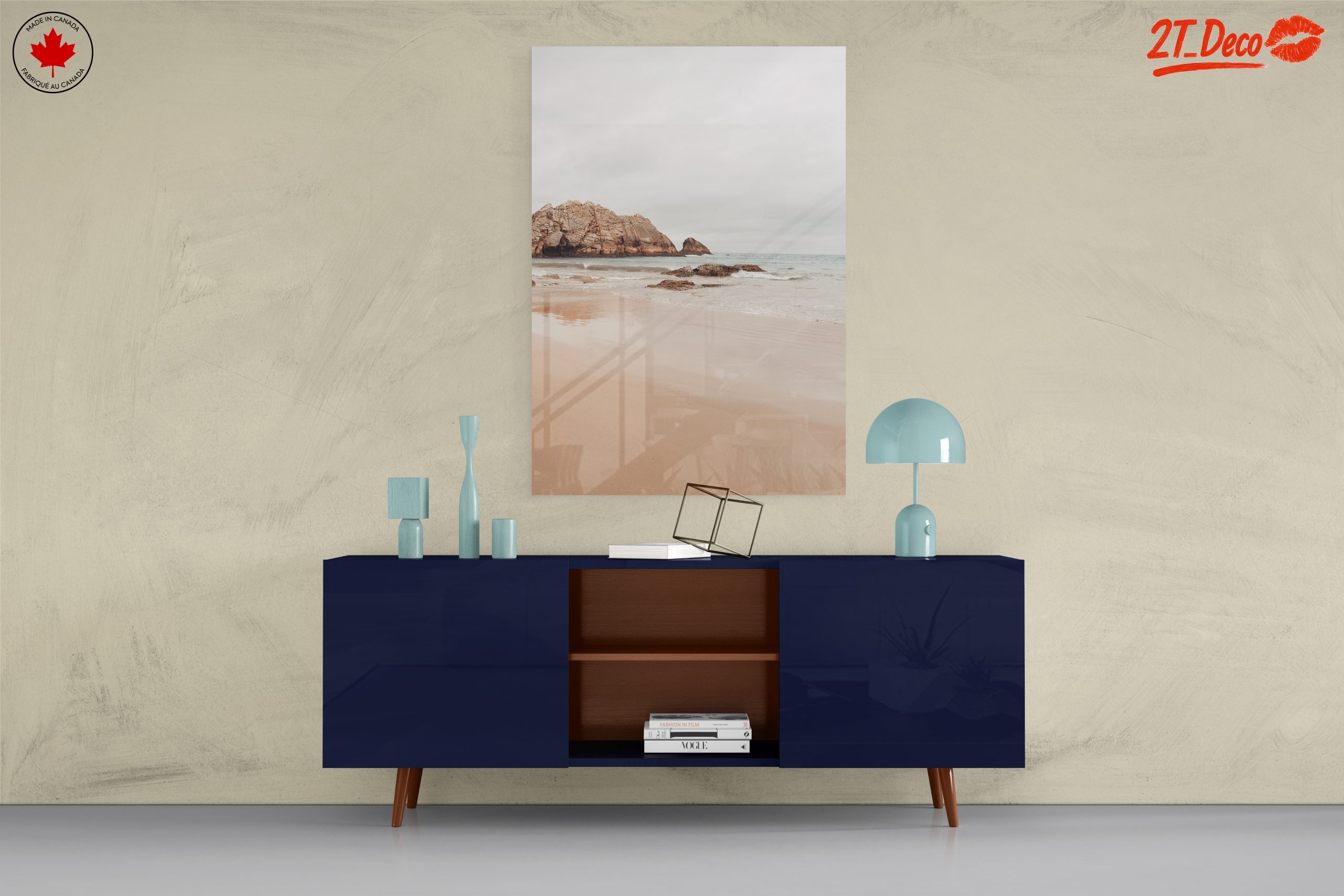 Serene Beach Landscape with Rocks - Image 8