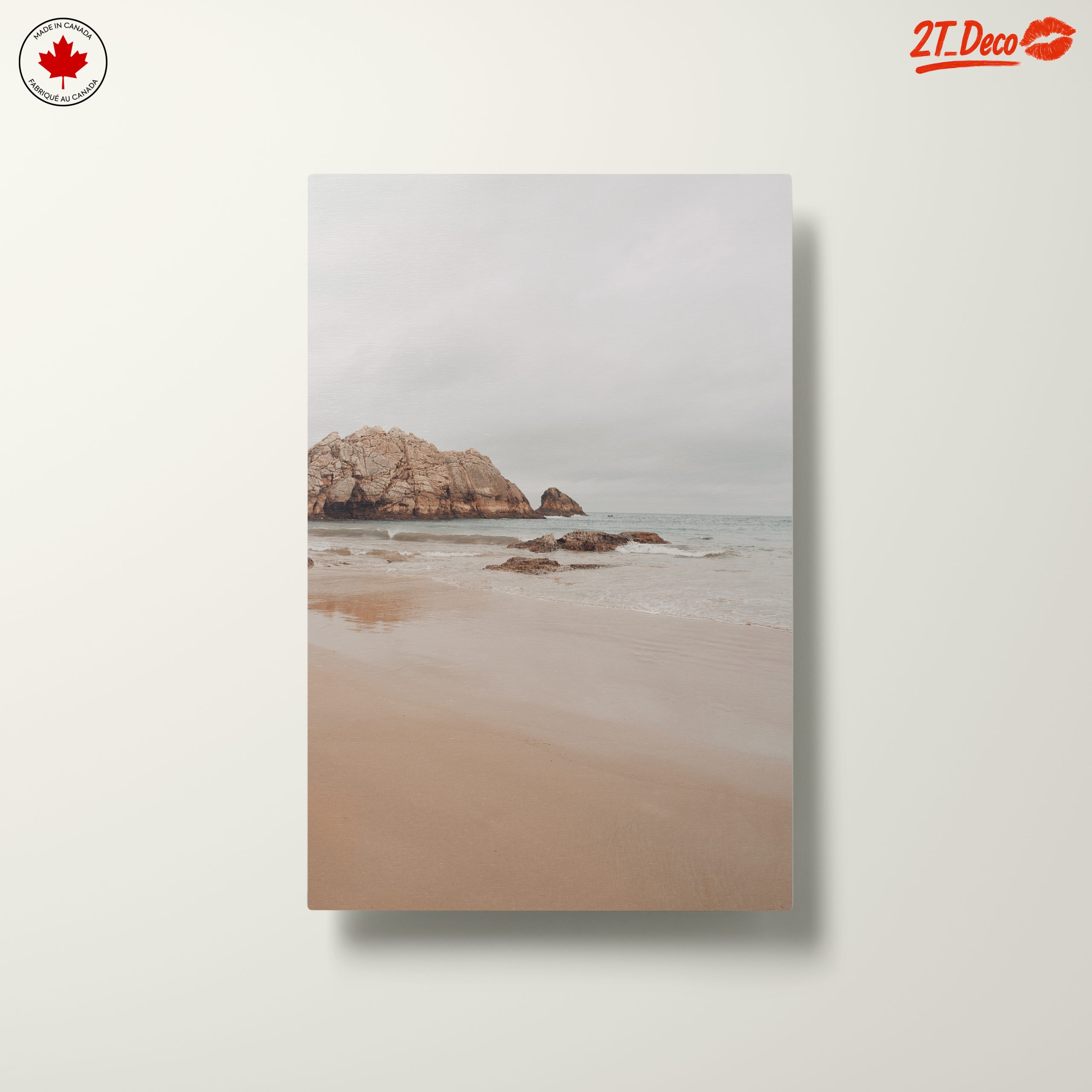 Serene Beach Landscape with Rocks - Image 10