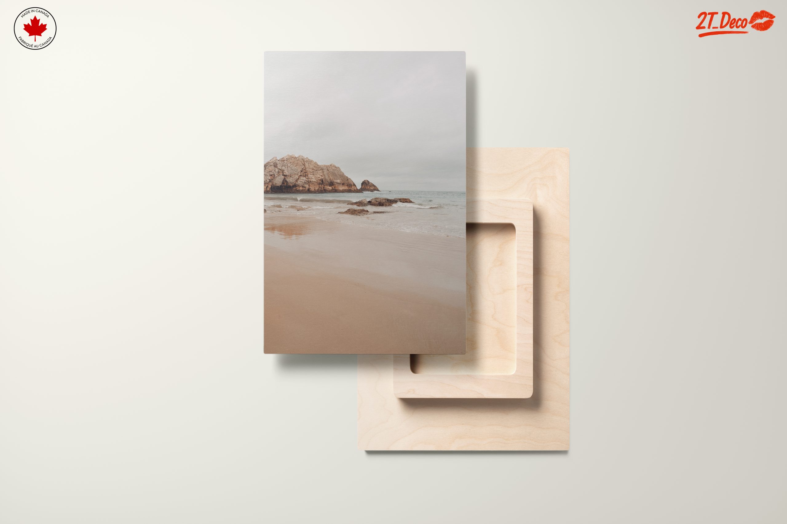 Serene Beach Landscape with Rocks - Image 11