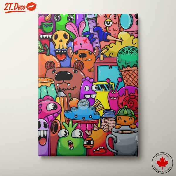 Whimsical Cute Cartoon Characters Art