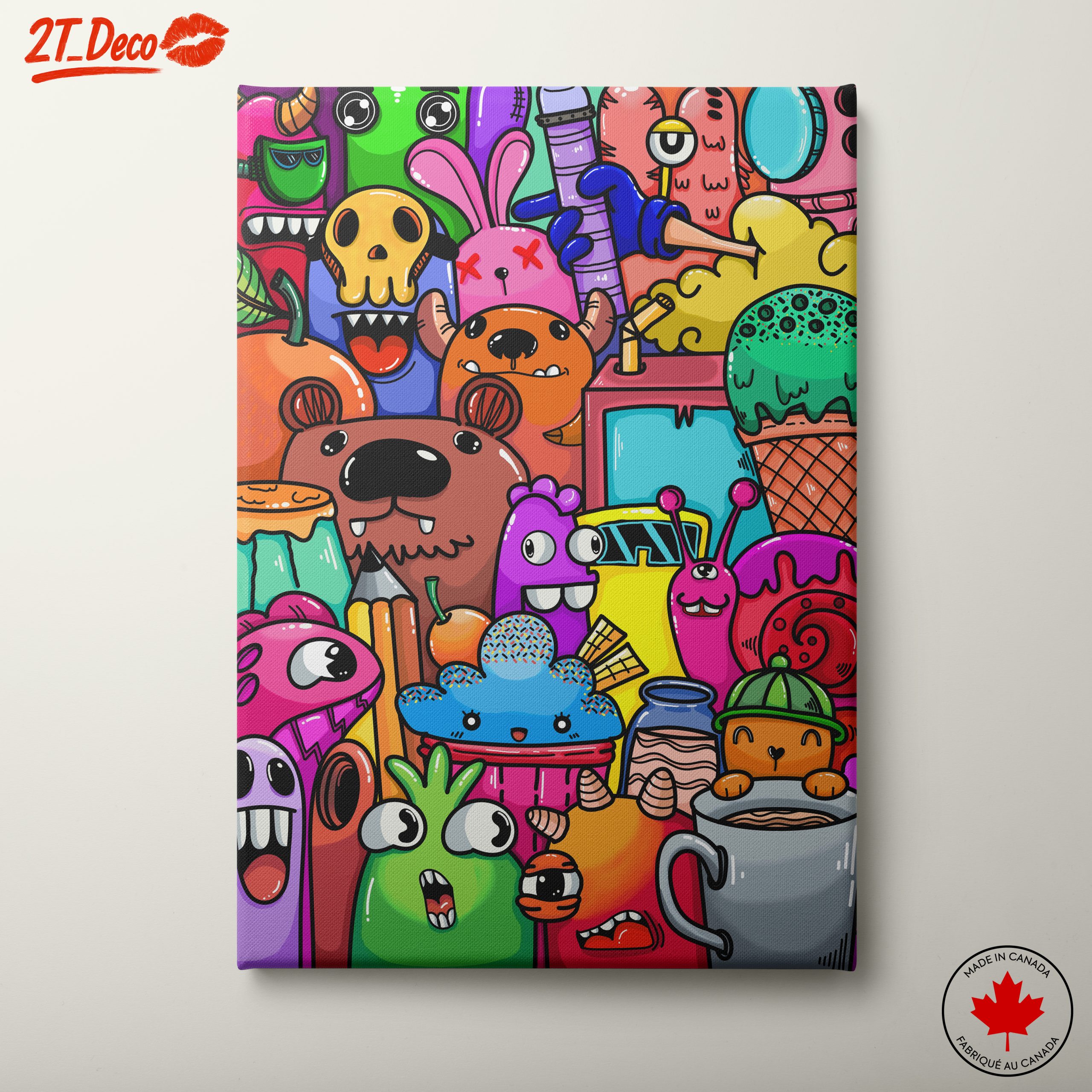 Whimsical Cute Cartoon Characters Art