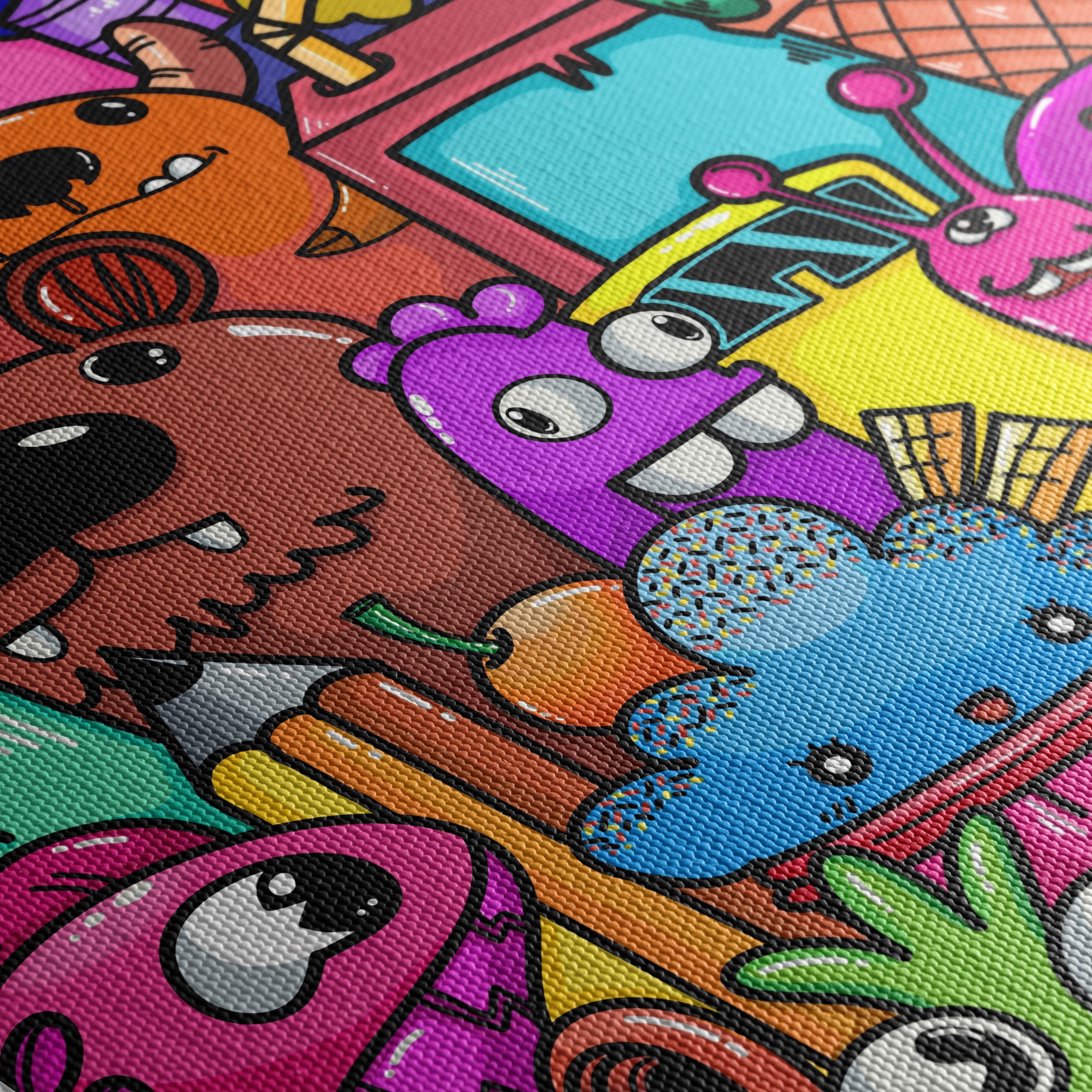 Whimsical Cute Cartoon Characters Art - Image 5