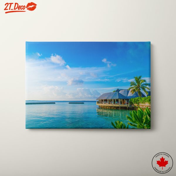 Beautiful Beach Landscape with Palm Trees