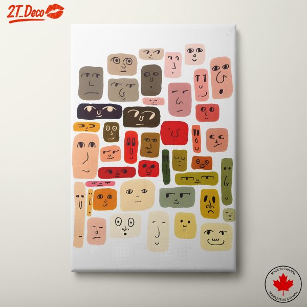 Colorful Contemporary Character Faces