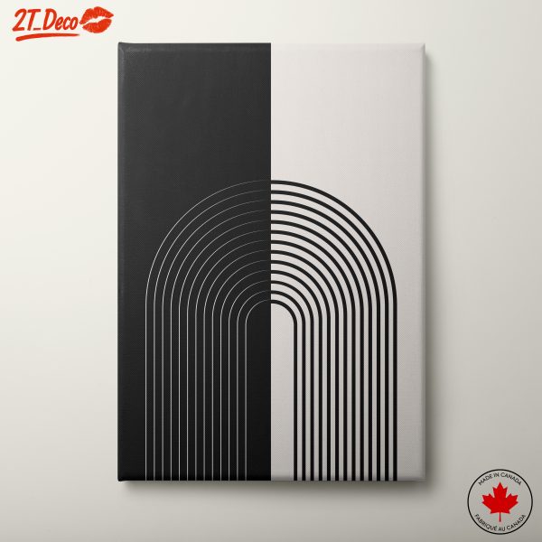 Geometric Black and White Abstract Art