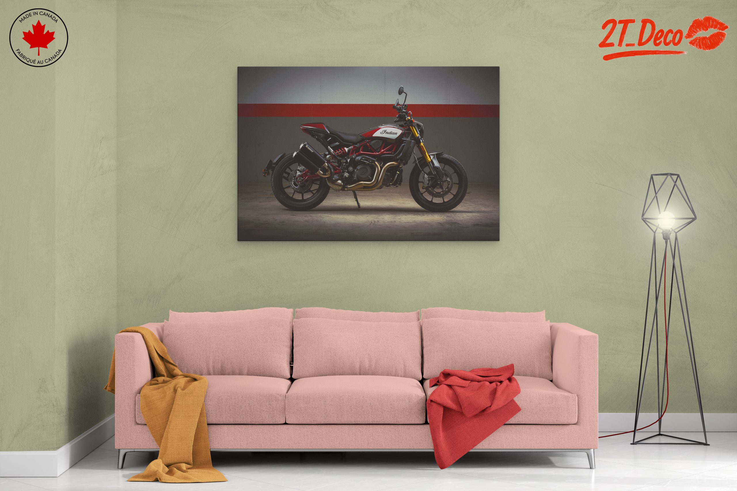 Stylish Indian Motorcycle on Display - Image 2