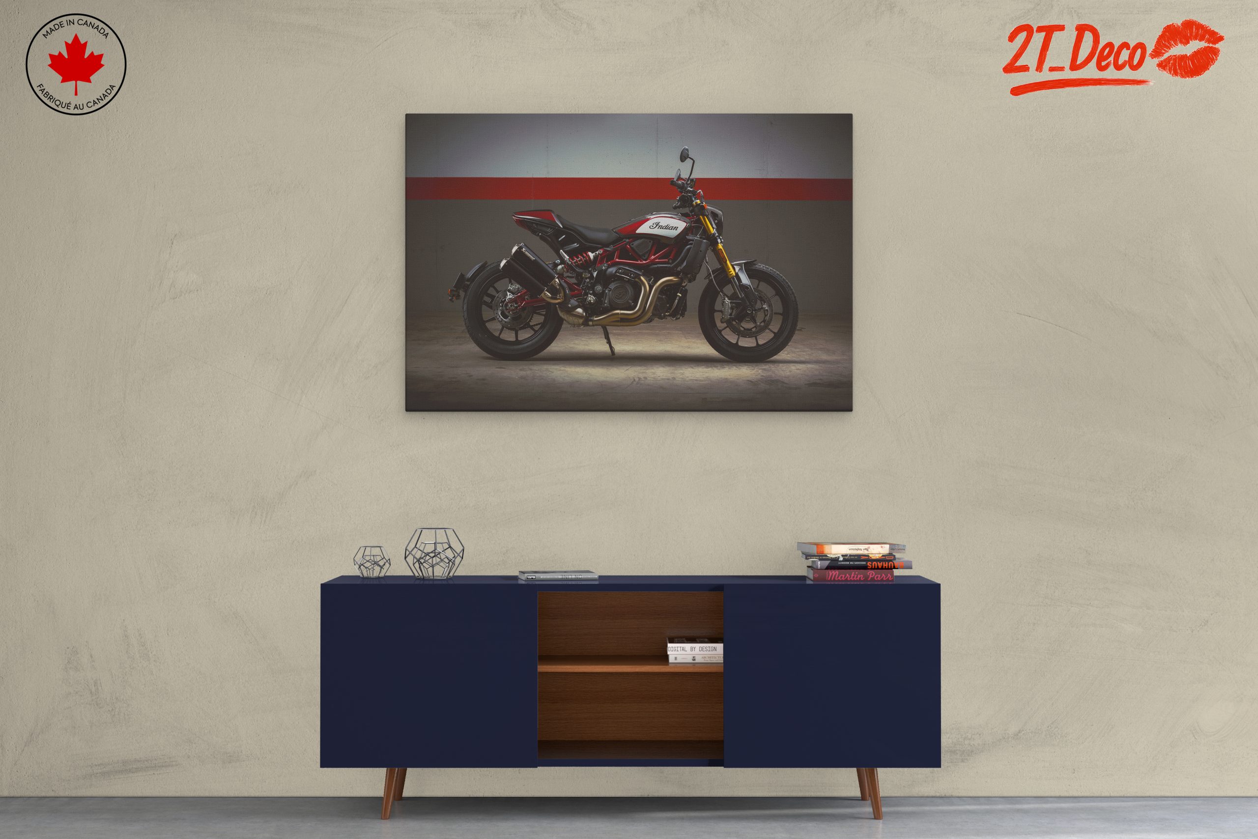 Stylish Indian Motorcycle on Display - Image 3