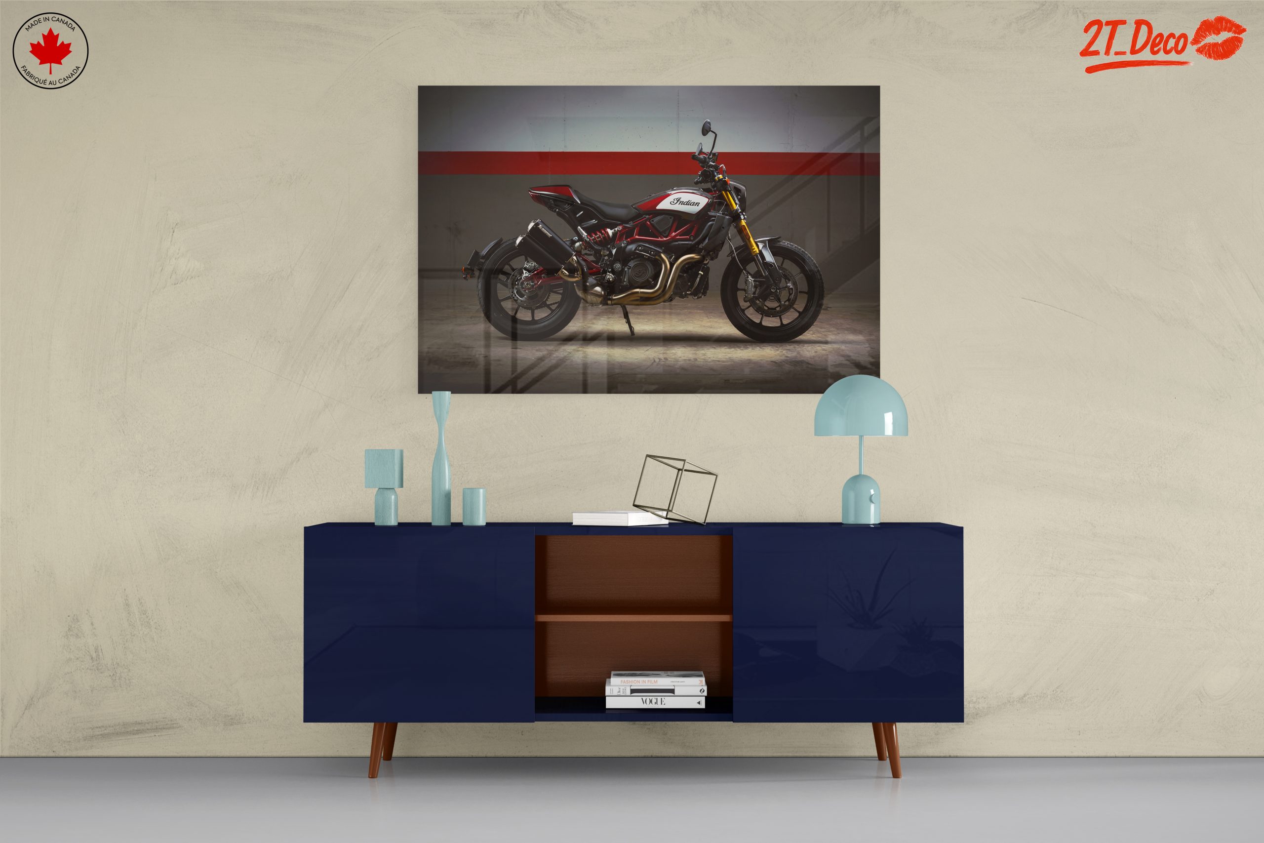 Stylish Indian Motorcycle on Display - Image 8