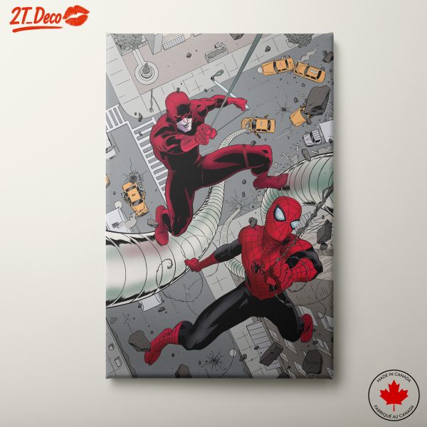 Dynamic Spider Man and Daredevil Artwork