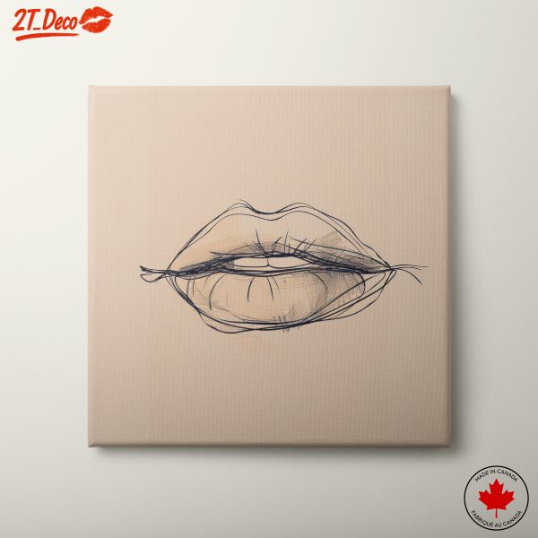 Stylized Lip Artwork for Modern Spaces