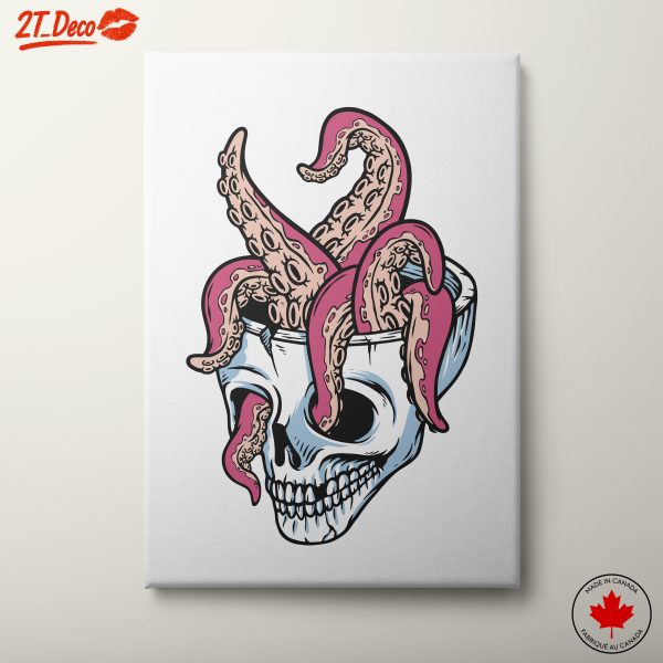 Eye-Catching Skull and Tentacle Artwork