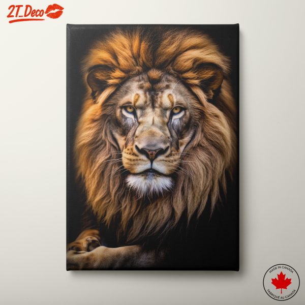 Majestic Lion Portrait with Golden Mane