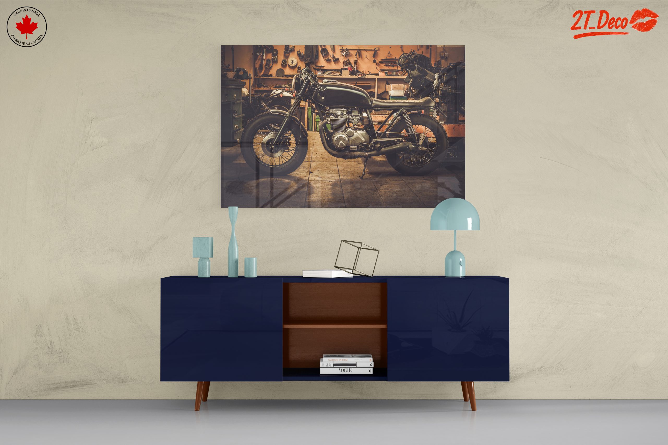 Classic Motorcycle in Workshop Setting - Image 8