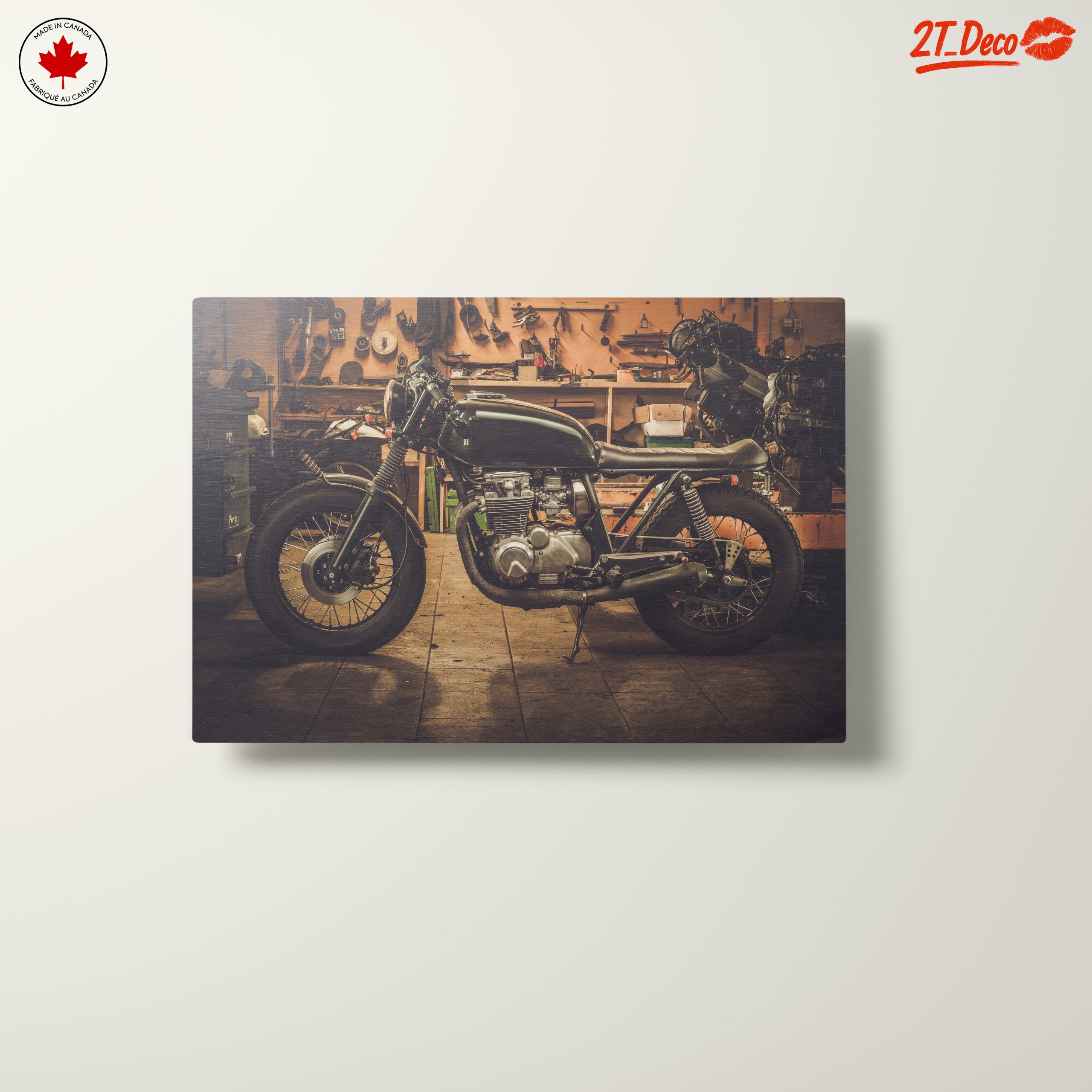 Classic Motorcycle in Workshop Setting - Image 10