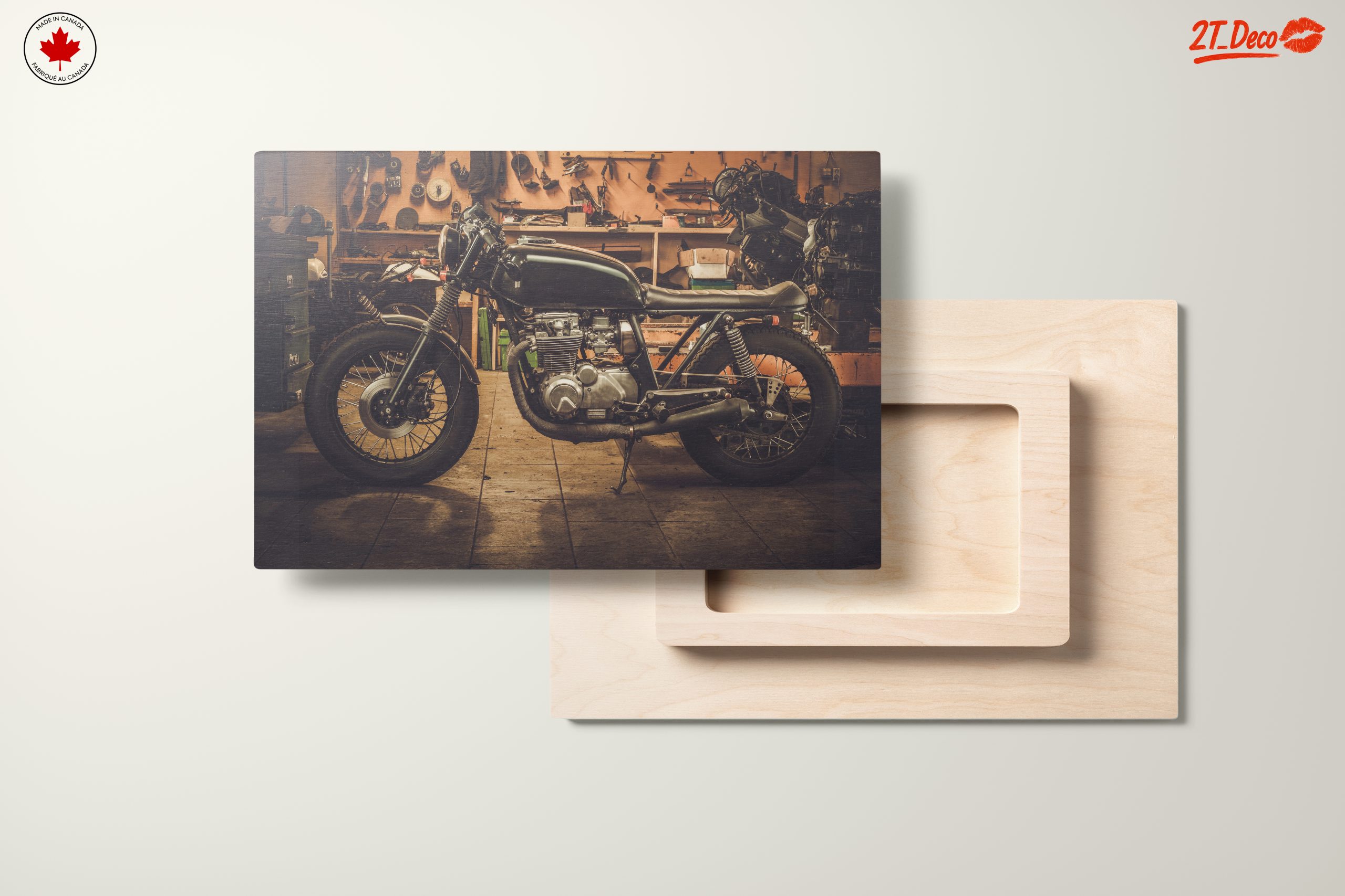 Classic Motorcycle in Workshop Setting - Image 11