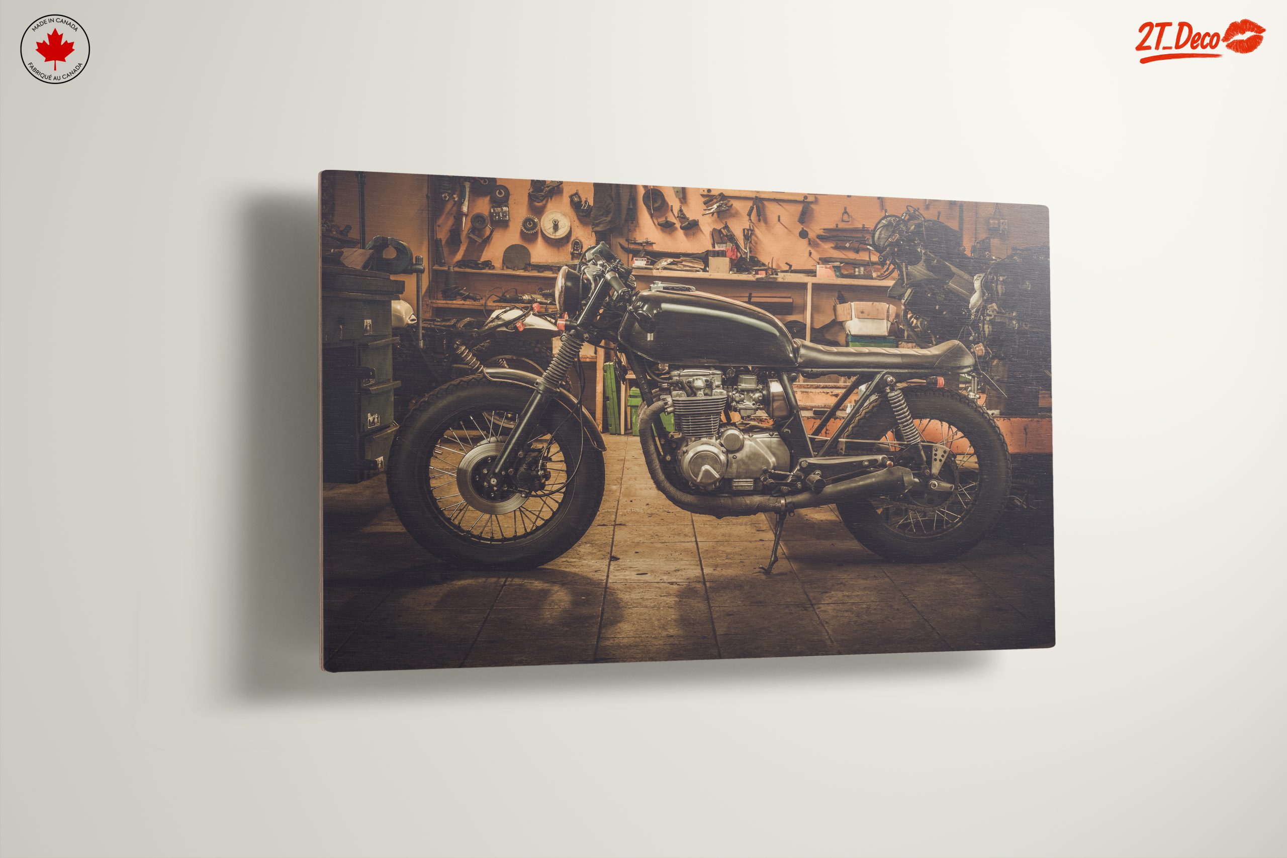 Classic Motorcycle in Workshop Setting - Image 13
