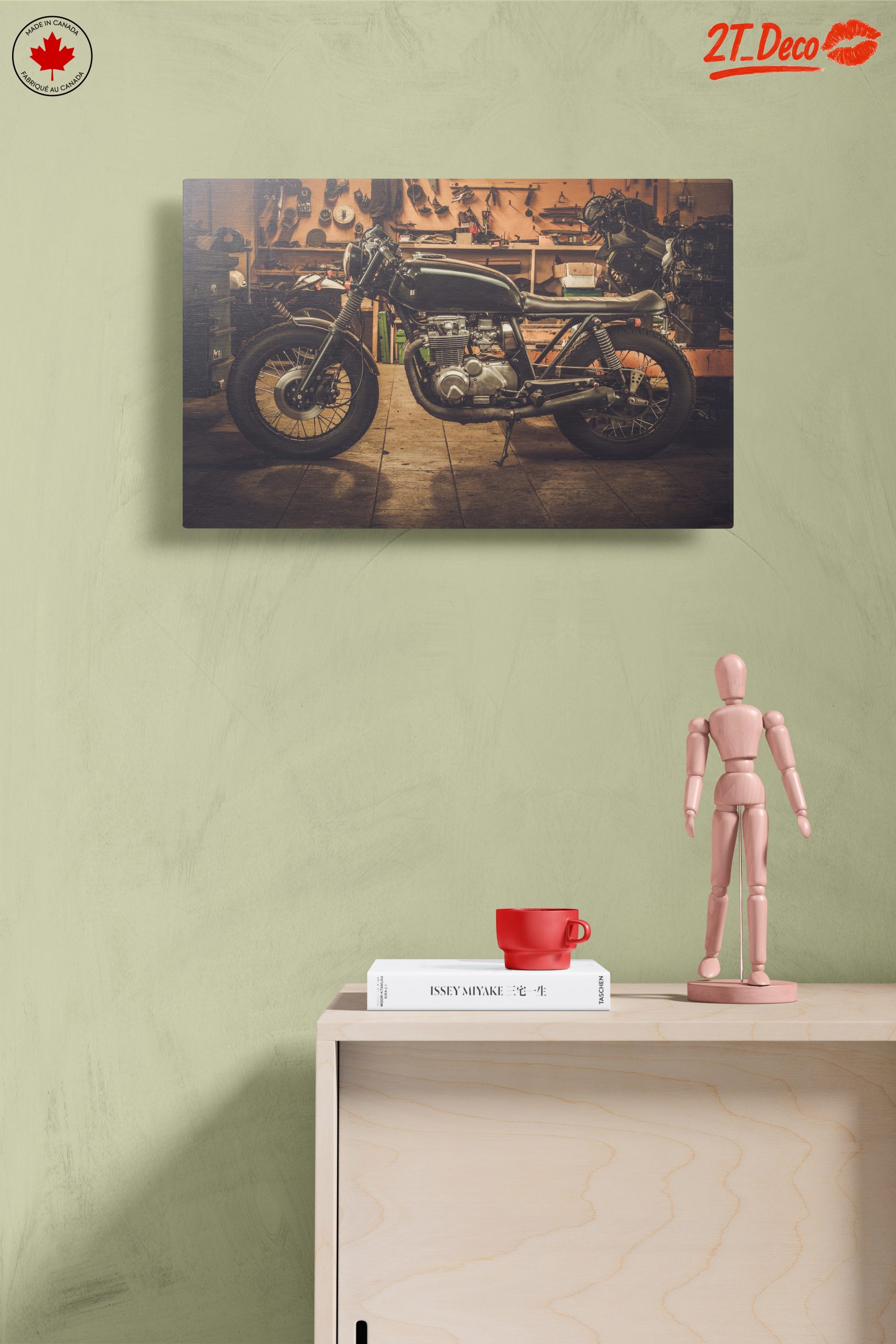 Classic Motorcycle in Workshop Setting - Image 14