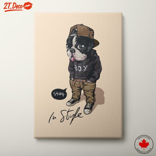Stylish Dog Illustration with Attitude