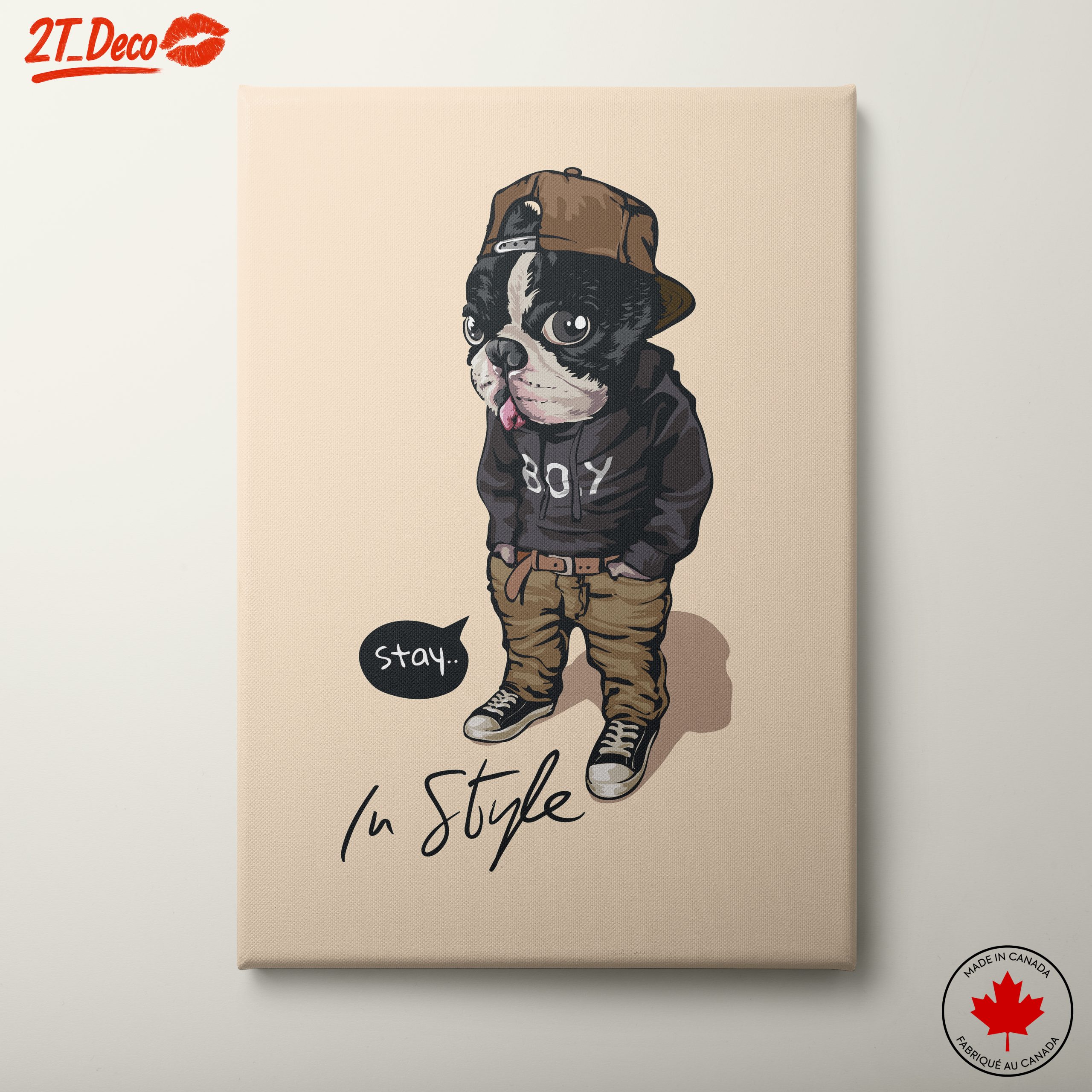 Stylish Dog Illustration with Attitude