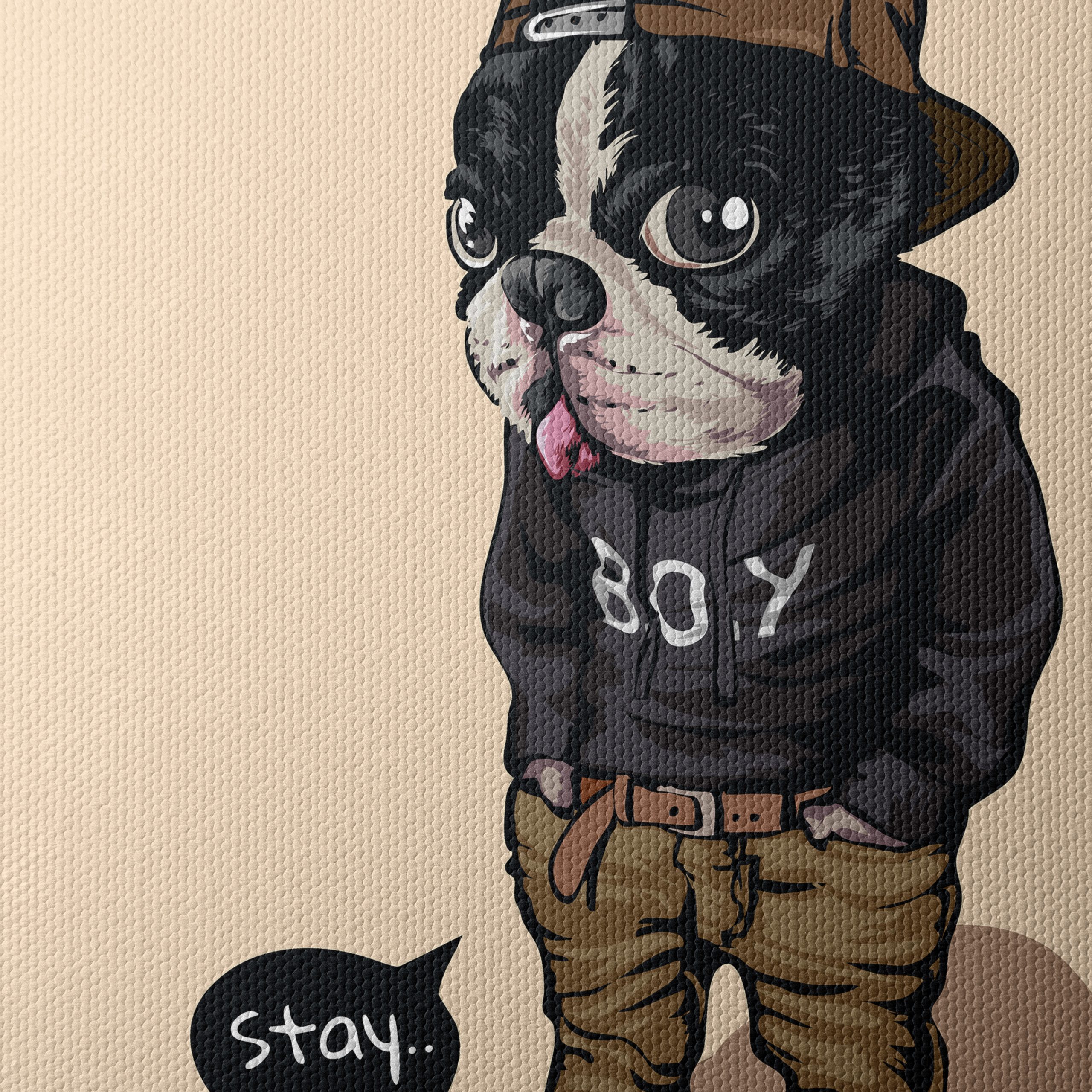Stylish Dog Illustration with Attitude - Image 4