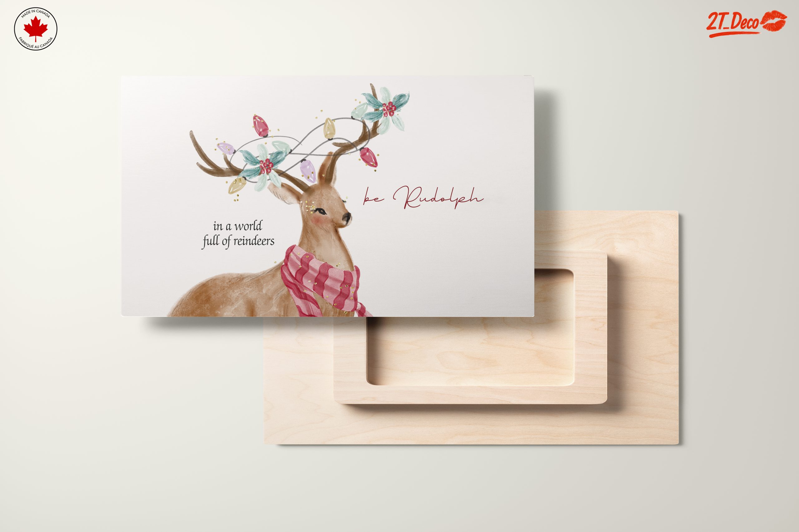 Artistic Reindeer Illustration with Inspirational Quote - Image 11