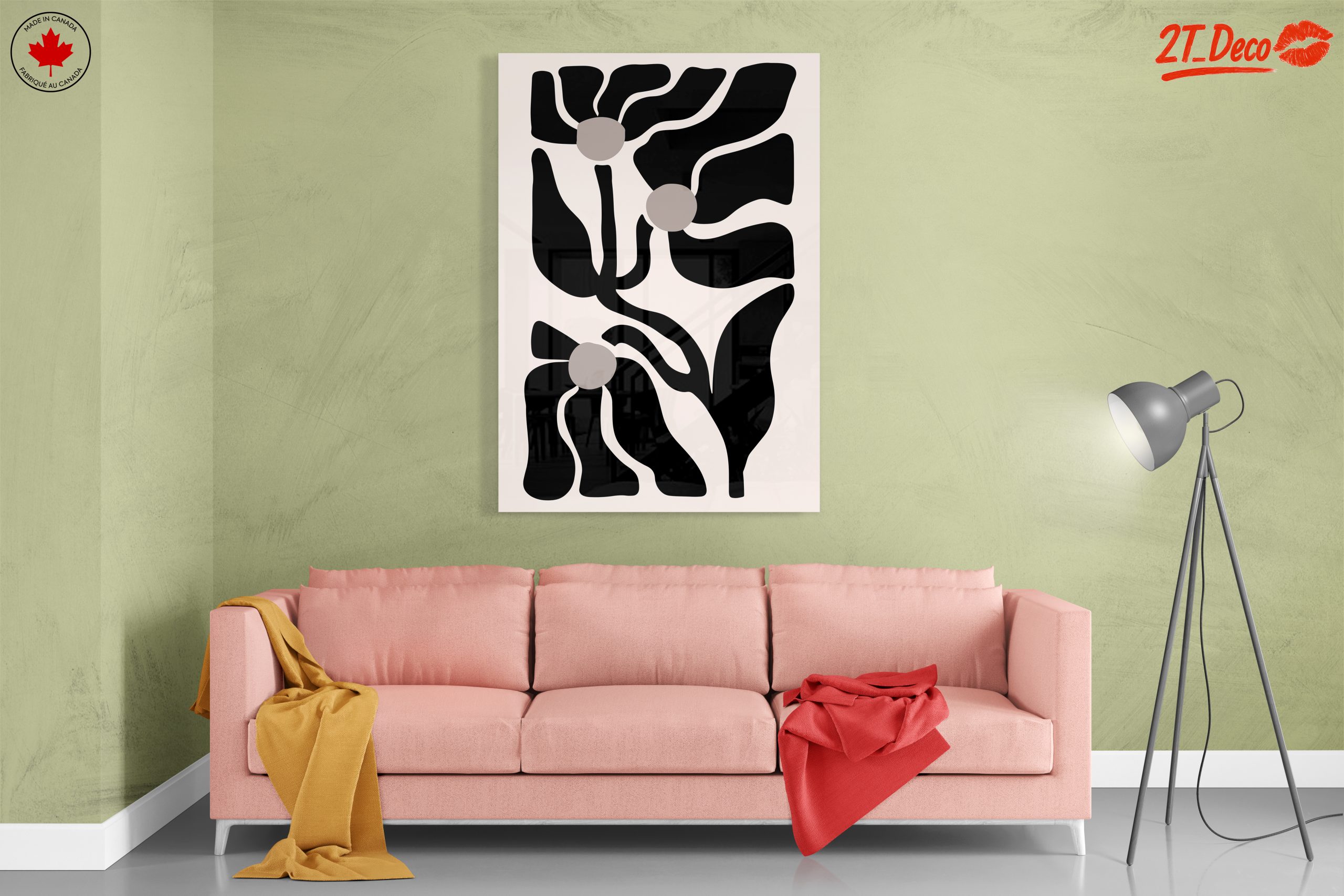 Stylized Abstract Floral Wall Art - Image 7
