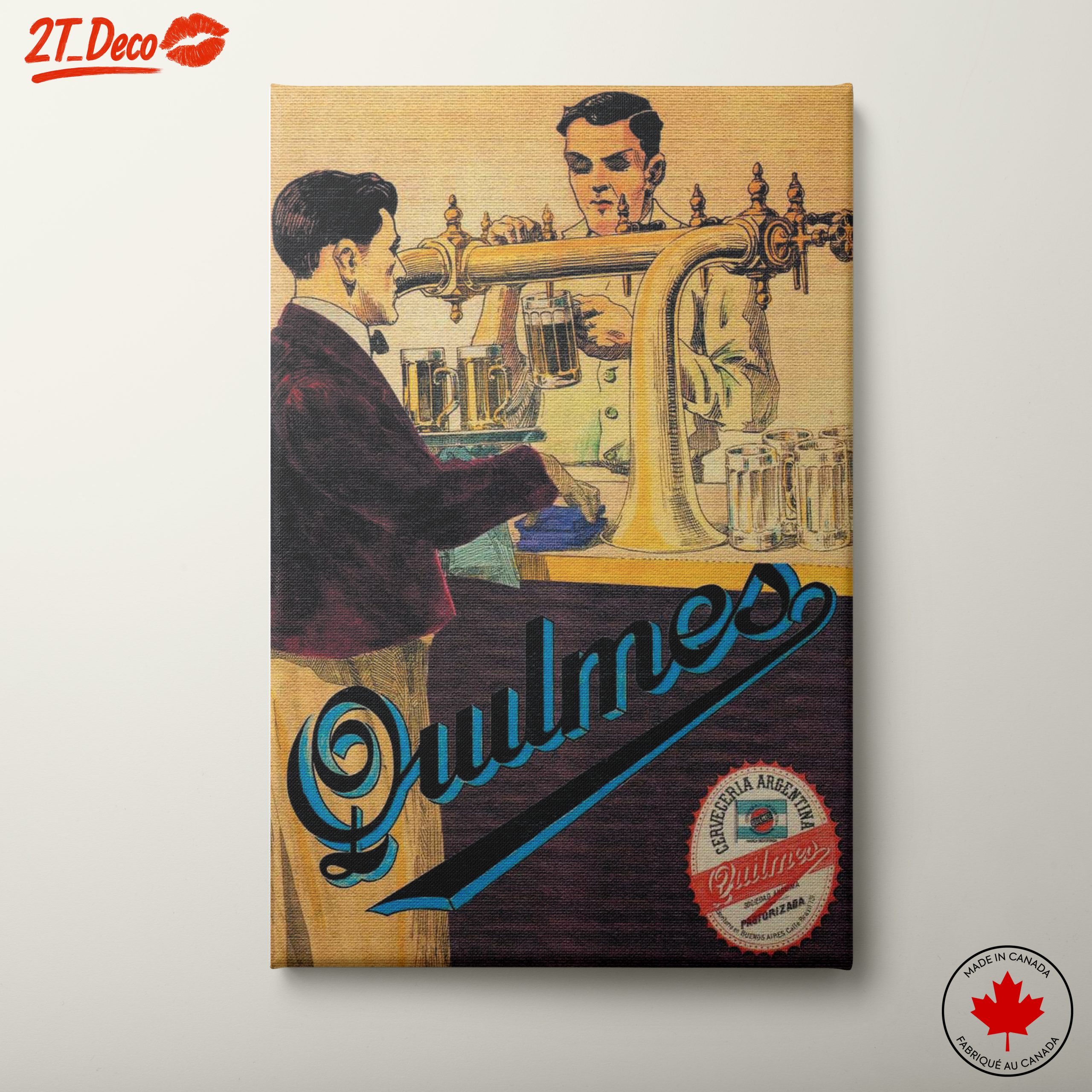 Vintage Beer Advertisement from Quilmes