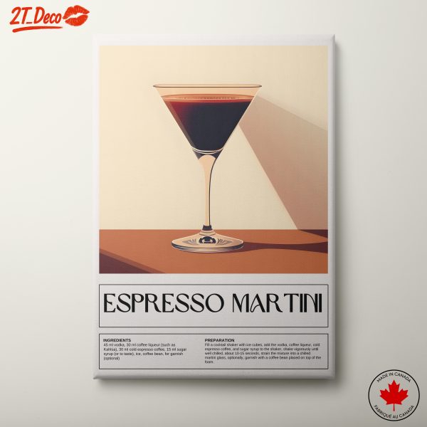 Stylish Cocktail Recipe Art for Home Bars