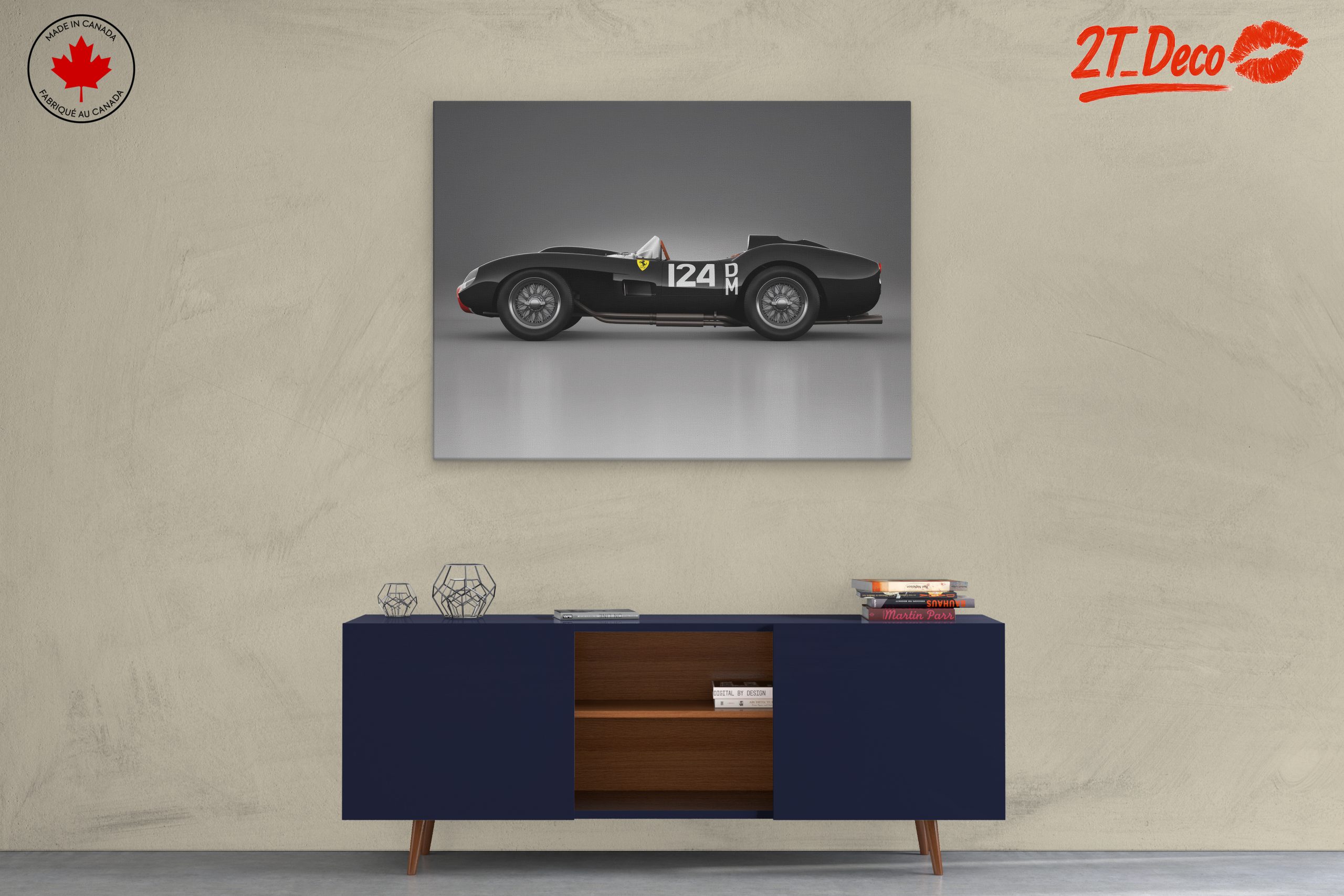 Classic Race Car in Black - Image 3