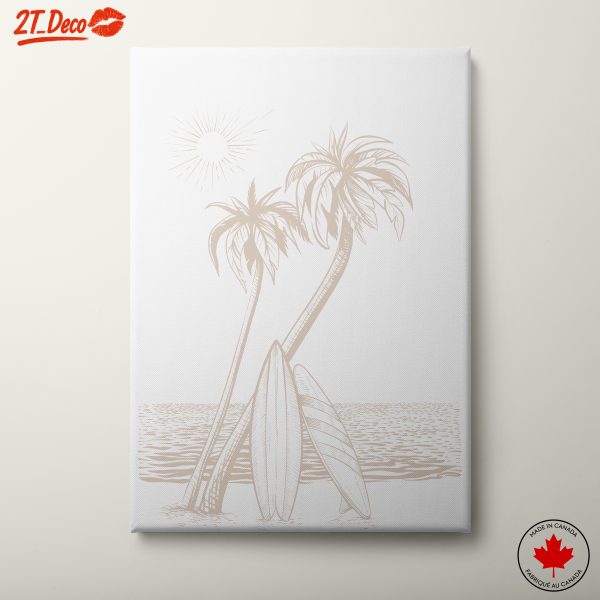 Tropical Beach Scene with Palm Trees 3