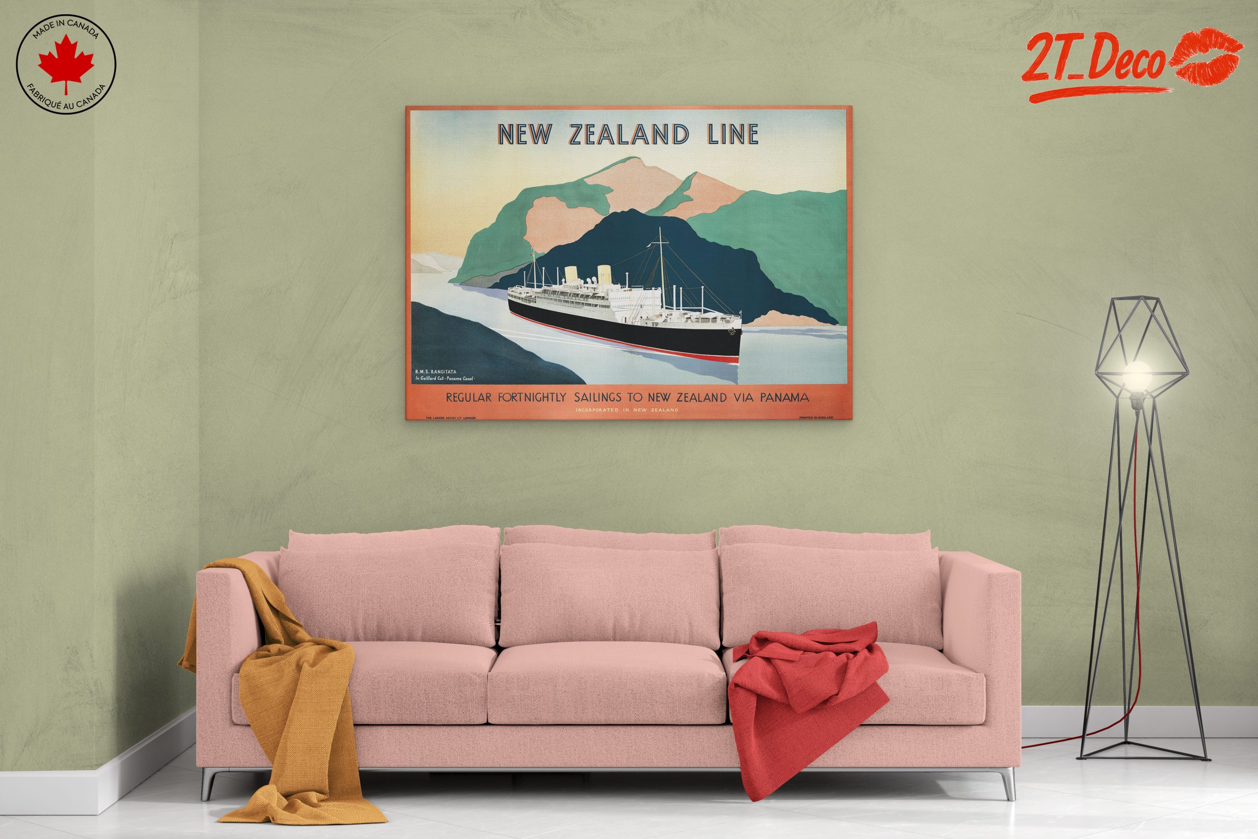 New Zealand Line Vintage Travel Poster - Image 2