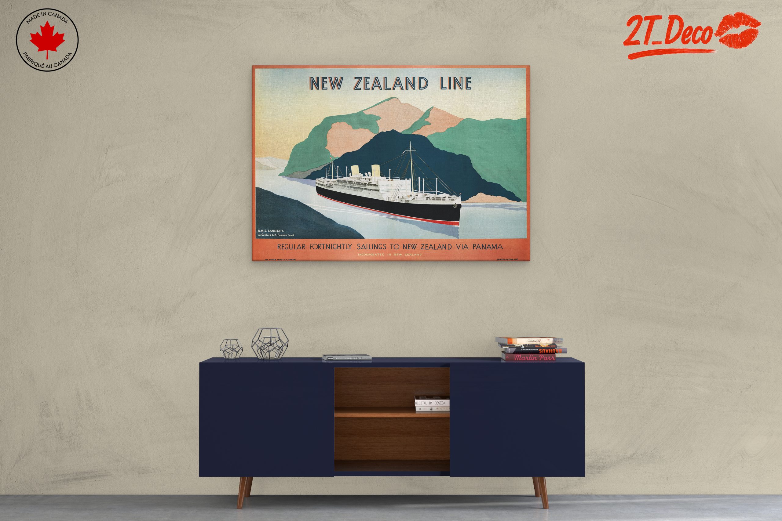 New Zealand Line Vintage Travel Poster - Image 3